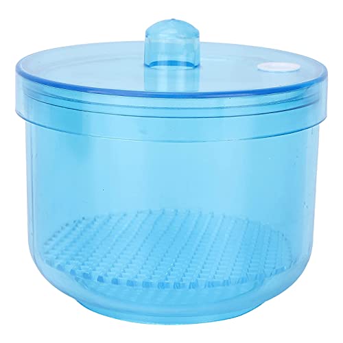 Portable Nail Art Cleaning Box with UV Sterilization - Manicure Tools Organizer & Storage Container for Nail Accessories - Perfect for Home Salon, Travel & Professional Nail Technicians (Blue)