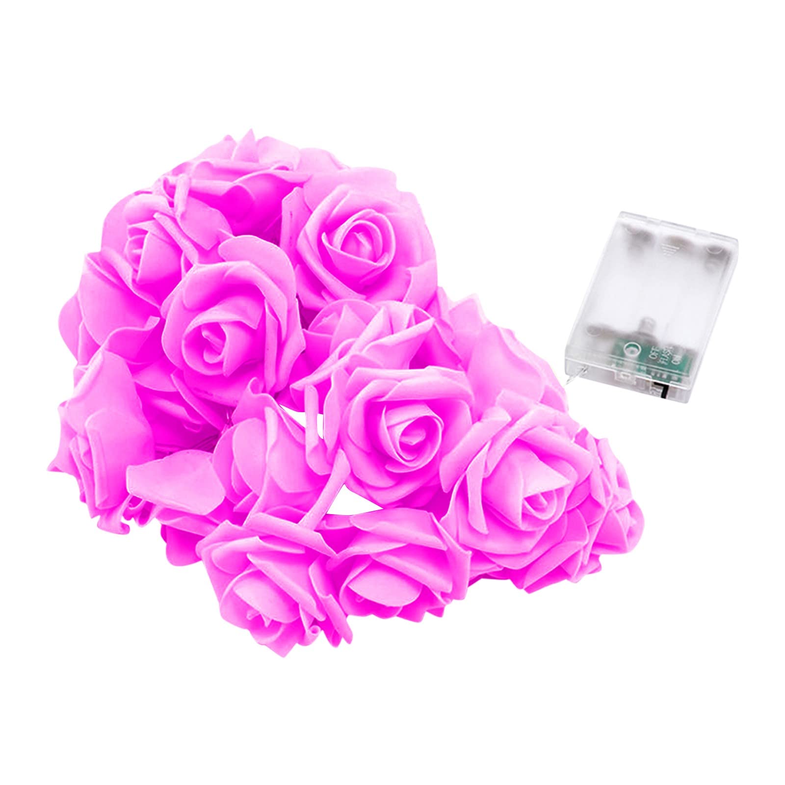 20 LED Battery Operated Rose String Lights - Romantic Flower Fairy Lights for Bedroom, Garden, Wedding & Party Decor - Perfect for Valentine's Day, Christmas, Patio & Outdoor Lighting