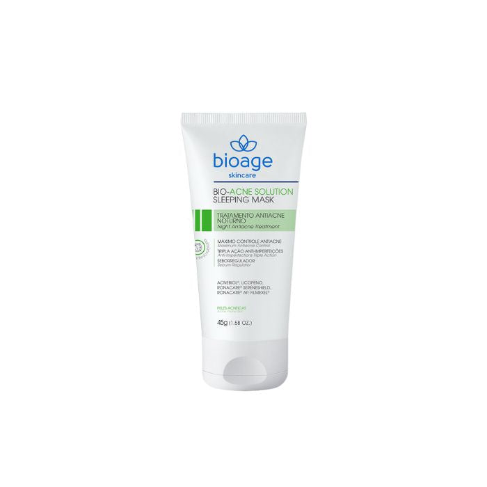 Bio Acne Solution Sleeping Mask - Overnight Anti-Acne Treatment for Clear Skin (45g) | Perfect for Nighttime Skincare Routine & Acne-Prone Skin