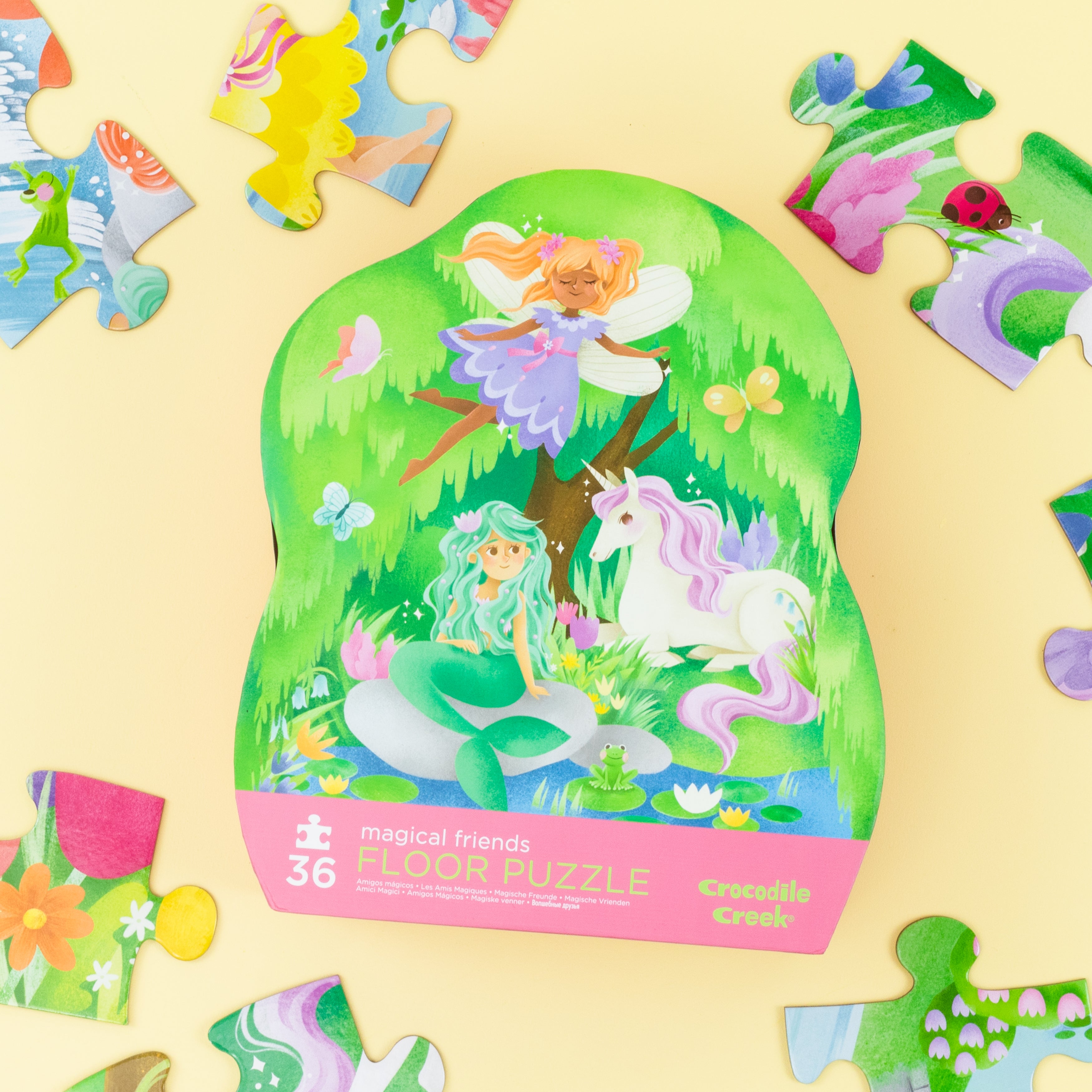 Crocodile Creek Classic 36-Piece Floor Puzzle - Magical Friends for Kids | Fun Learning & Playtime Activity for Toddlers & Preschoolers