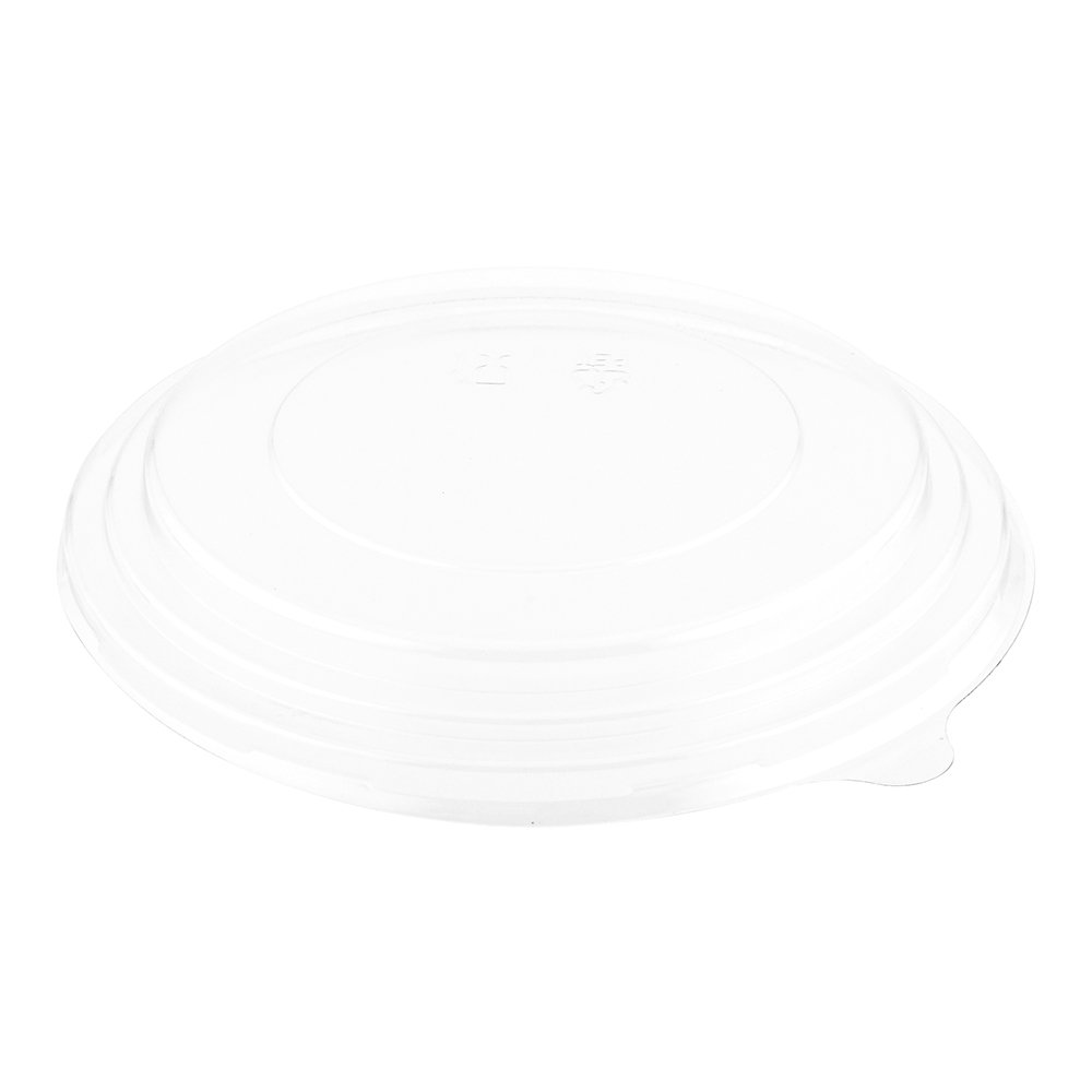50-Pack Leak-Proof Bio Tek Clear Plastic Lids for 25oz Salad Bowls & Takeout Containers | Disposable Food Storage Lids | Perfect for Restaurants, Meal Prep & Leftovers
