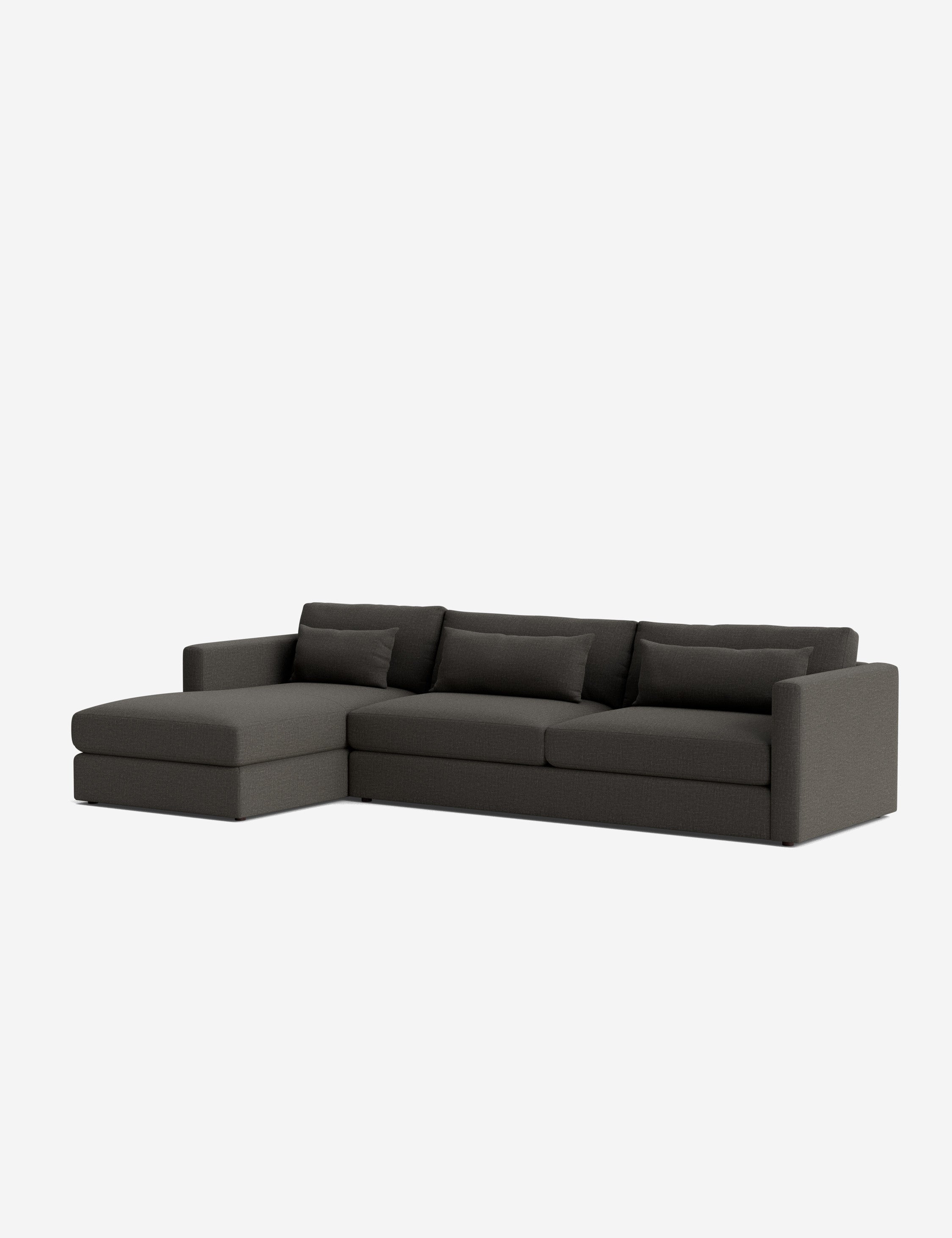 Durham Chaise Sectional Sofa - Modern L-Shaped Couch with Chaise Lounge, Upholstered Fabric, Comfortable Living Room Furniture for Small Spaces | Perfect for Apartments, Condos & Family Gatherings