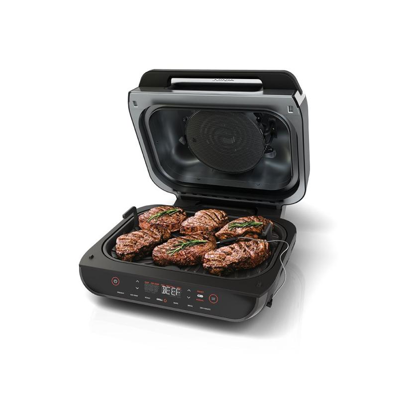 Ninja Foodi Smart XL Grill & Air Fryer Combo - 6-in-1 Indoor Electric Grill with Air Frying, Roasting, Baking, Broiling & Dehydrating - Perfect for Grilling Steaks, Frying Chicken & Healthy Cooking at Home