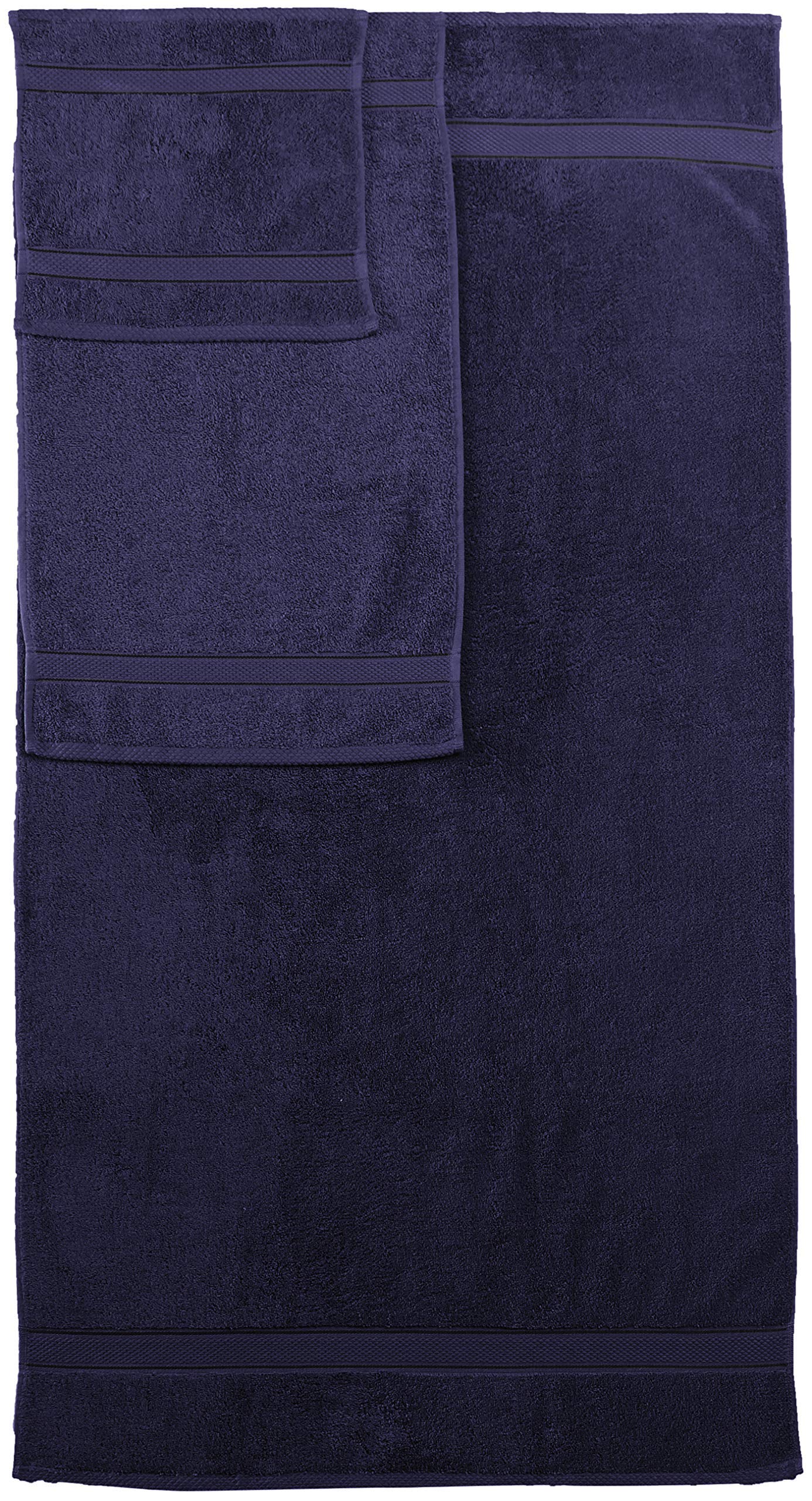 Premium 800 GSM Luxury Hotel & SPA Bath Towel Set - 6 Piece Terry Cotton Towels (Navy Blue) for Bathroom, Guest Room & Spa Relaxation