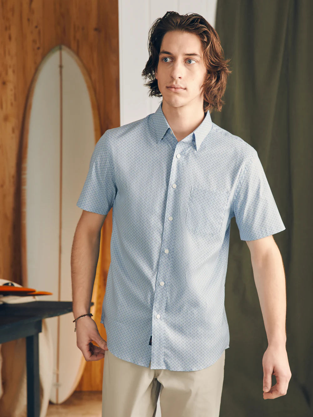 FAHERTY Short Sleeve Movement Shirt for Men - Lightweight, Breathable & Comfortable - Perfect for Travel, Hiking & Outdoor Adventures