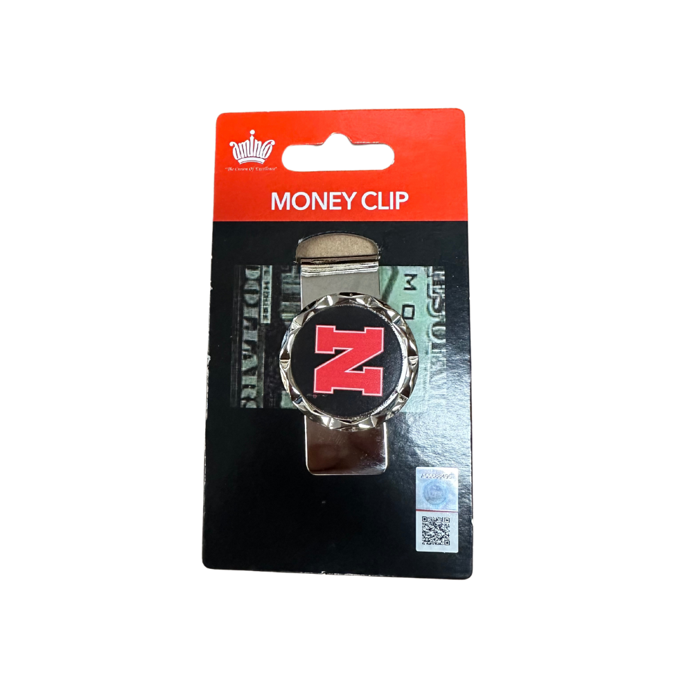 Nebraska Huskers Diamond Cut Money Clip - Premium Stainless Steel Wallet Accessory for Men | Perfect for Gifts, Travel & Everyday Use