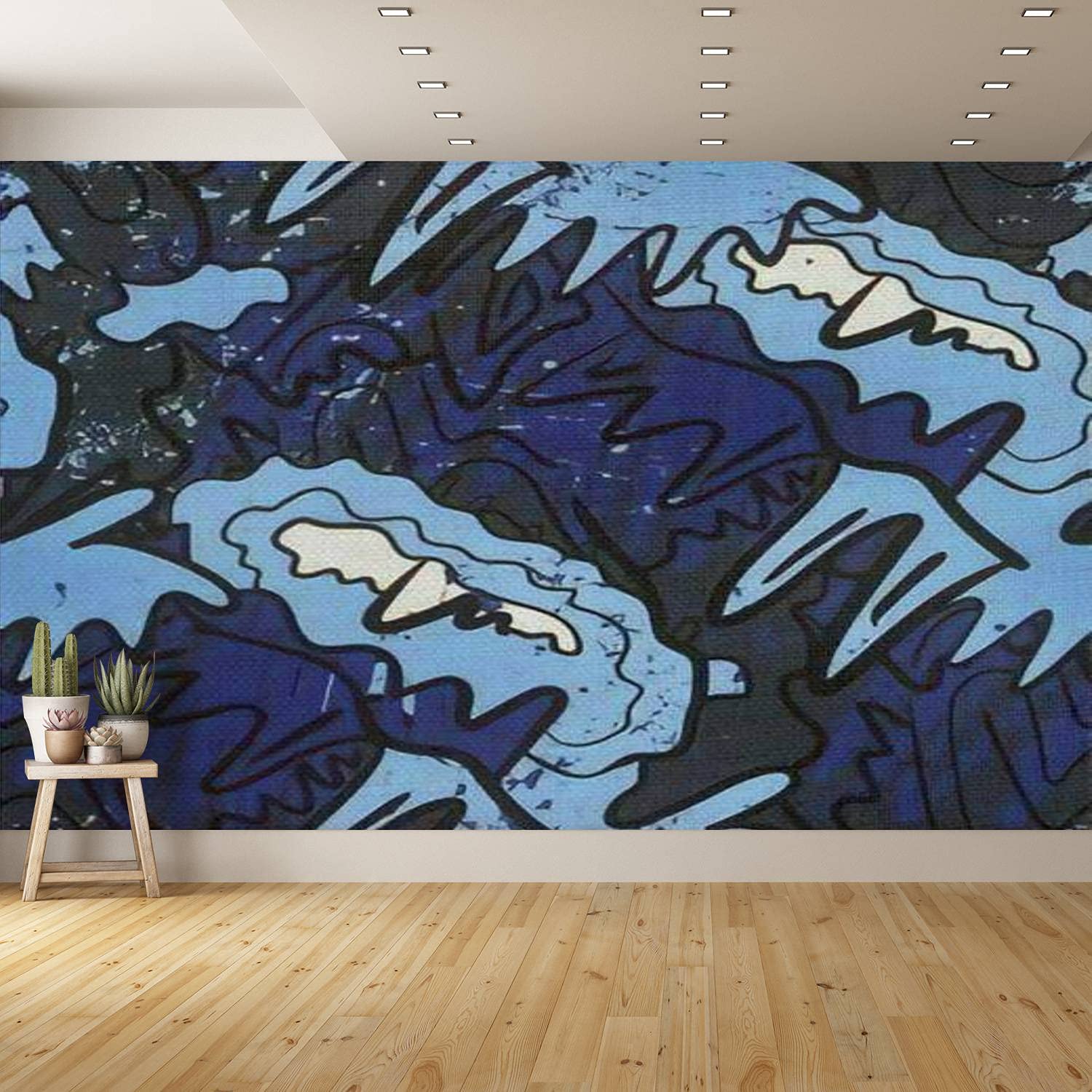 Removable Peel and Stick Wallpaper - Abstract Hand Drawn Black & White Pattern for Bedroom, Kitchen, Bathroom Decor | Self-Adhesive Canvas Wall Covering for Home & Office | Easy DIY Installation & Reusable