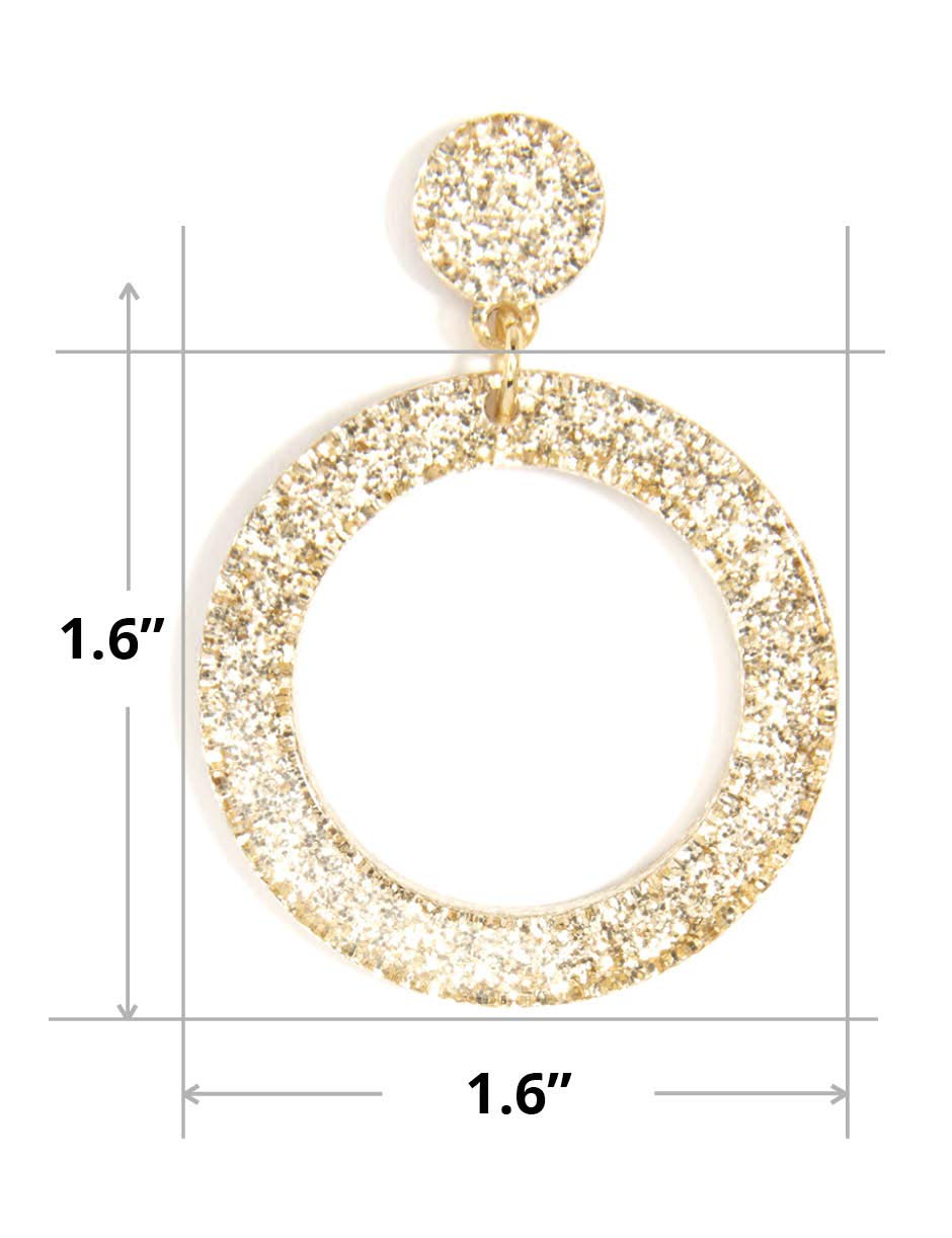 ZENZII Colorful Acrylic Resin Drop & Dangle Hoop Earrings for Women | Fashion Statement Jewelry for Parties, Weddings & Everyday Wear