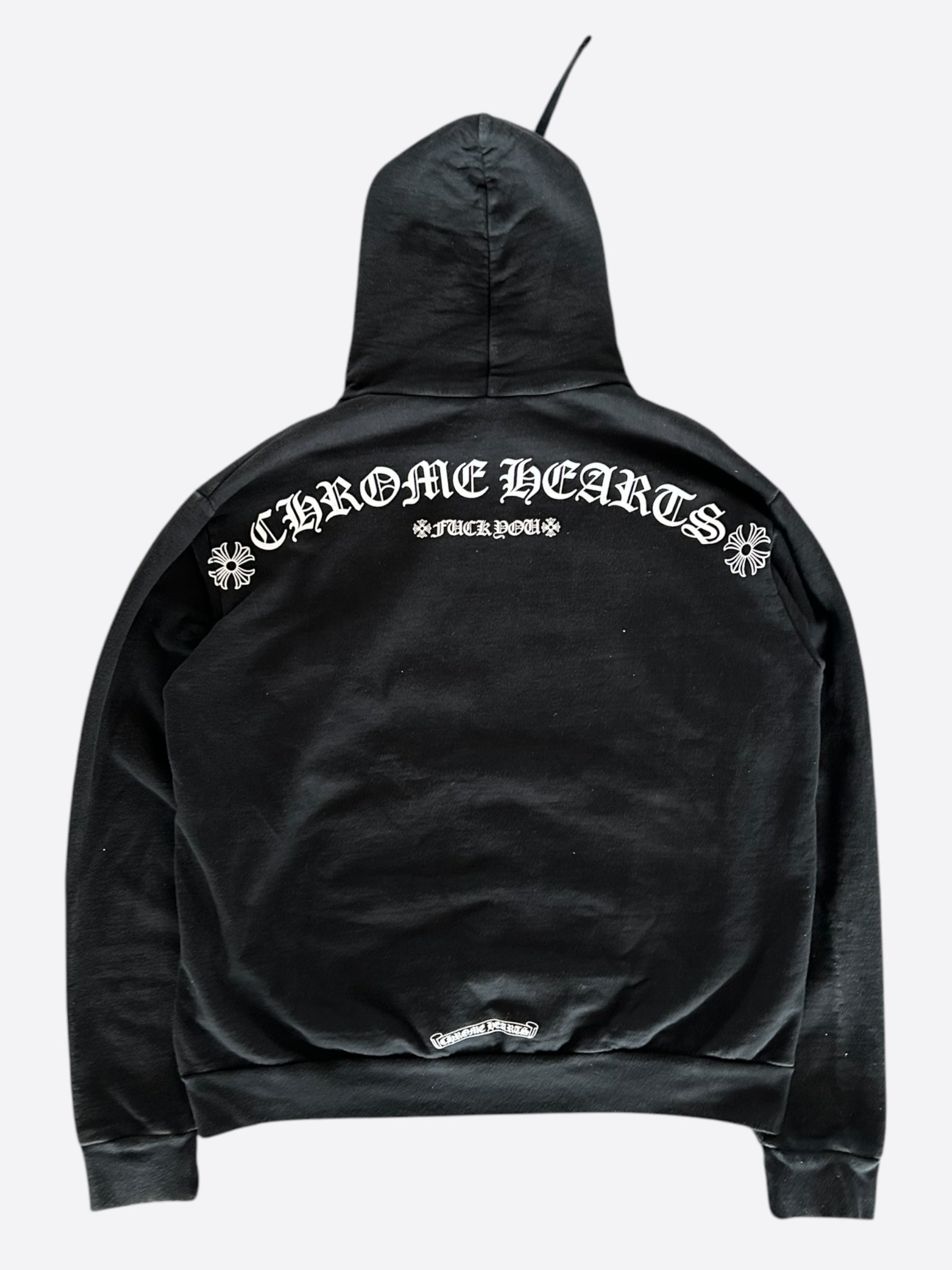 Chrome Hearts Black & White T-Bar Logo Hoodie - Stylish Unisex Pullover for Streetwear & Casual Outfits | Perfect for Urban Fashion & Everyday Wear