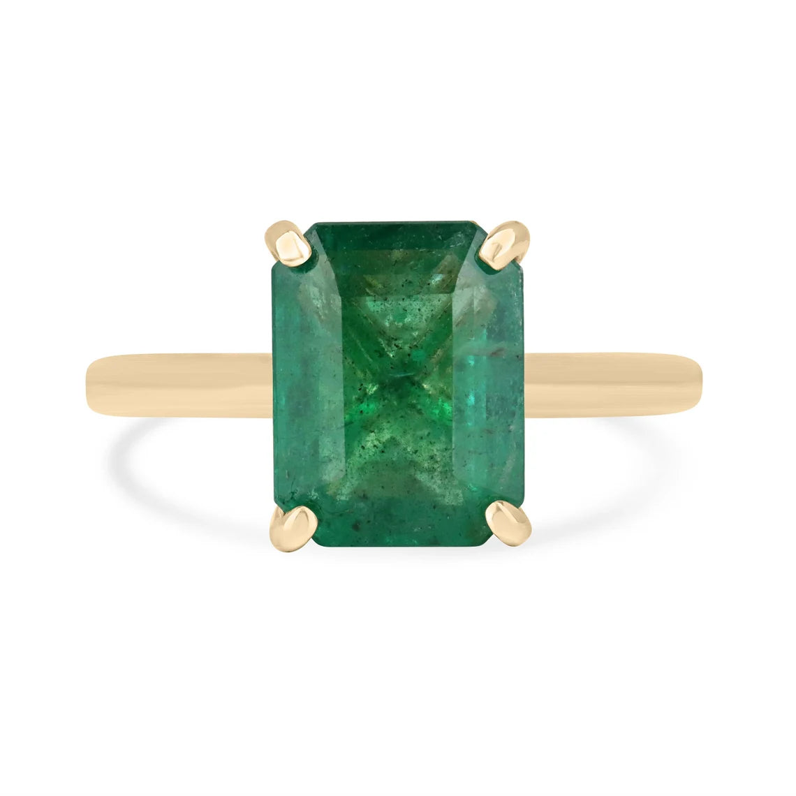 3.19tcw Emerald Cut Lush Green Diamond Engagement Ring with Brilliant Accents - Perfect for Proposals, Anniversaries & Special Occasions