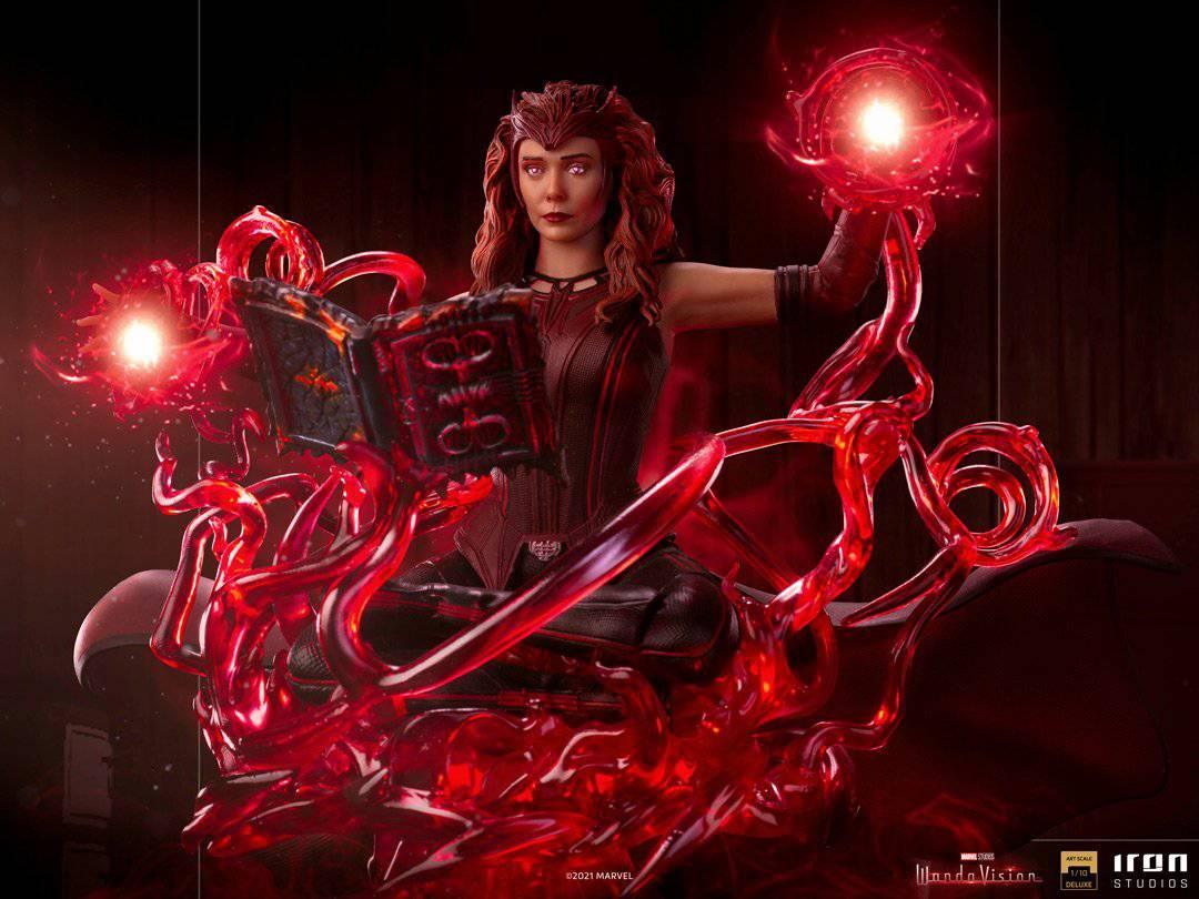 Iron Studios WandaVision Scarlet Witch Deluxe BDS Art Scale 1/10 Statue - Premium Collectible for Marvel Fans & Home Decor Display