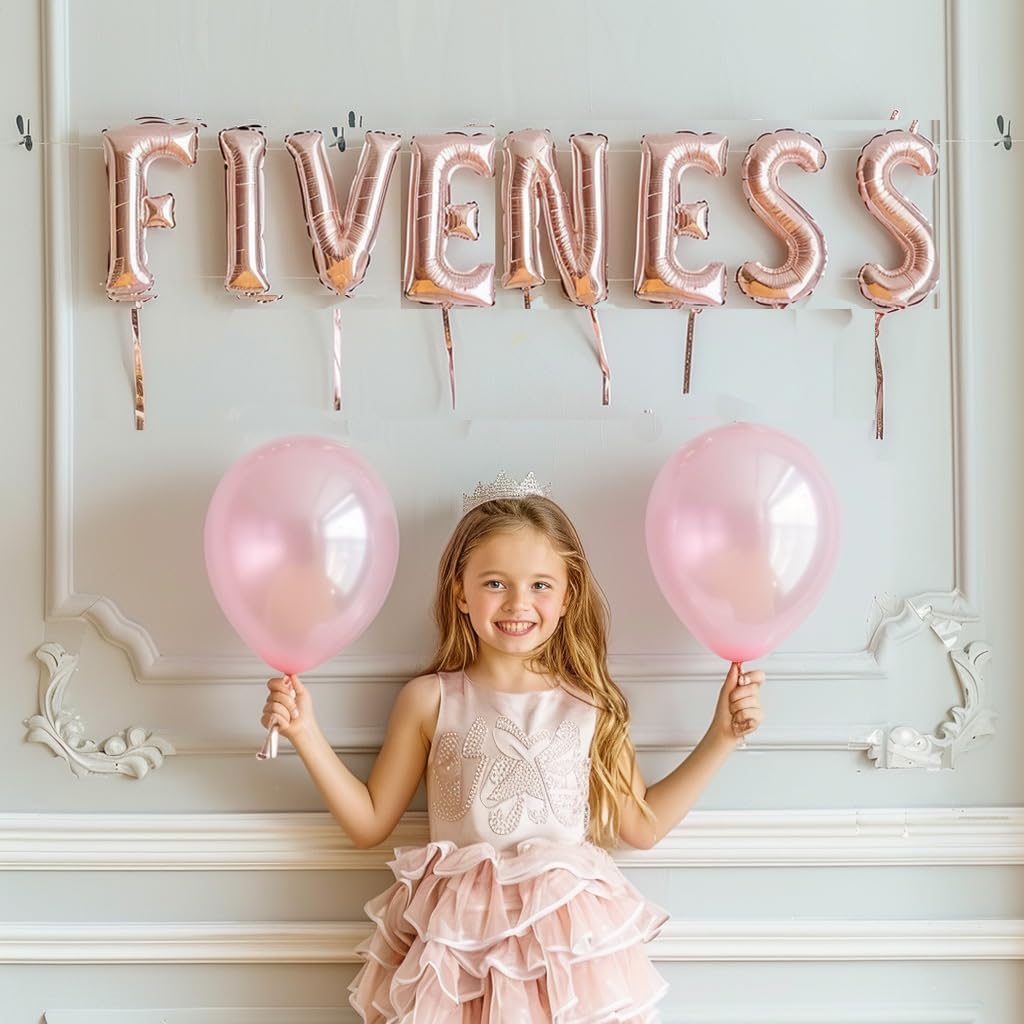 Her Royal Fiveness 5th Birthday Party Decorations for Girls - Princess Theme Party Supplies, Balloons, Banner & Backdrop - Perfect for 5 Year Old Birthday Celebrations & Special Occasions