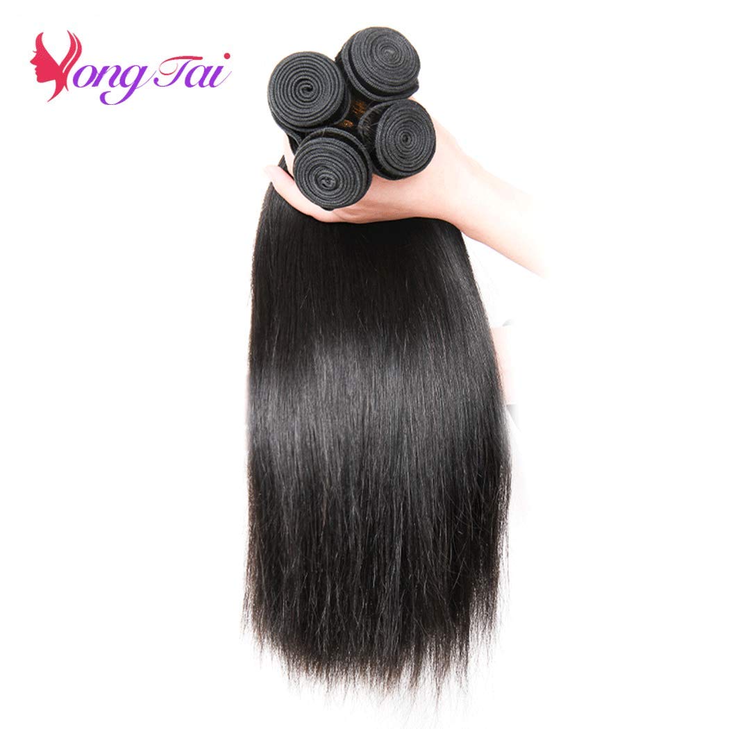 Premium 9A Malaysian Virgin Straight Hair Extensions - 4 Bundles 100% Unprocessed Human Hair Weave (1B Color, 10-16 Inches) for Women - Silky Smooth & Tangle-Free for Daily Styling, Parties & Special Occasions