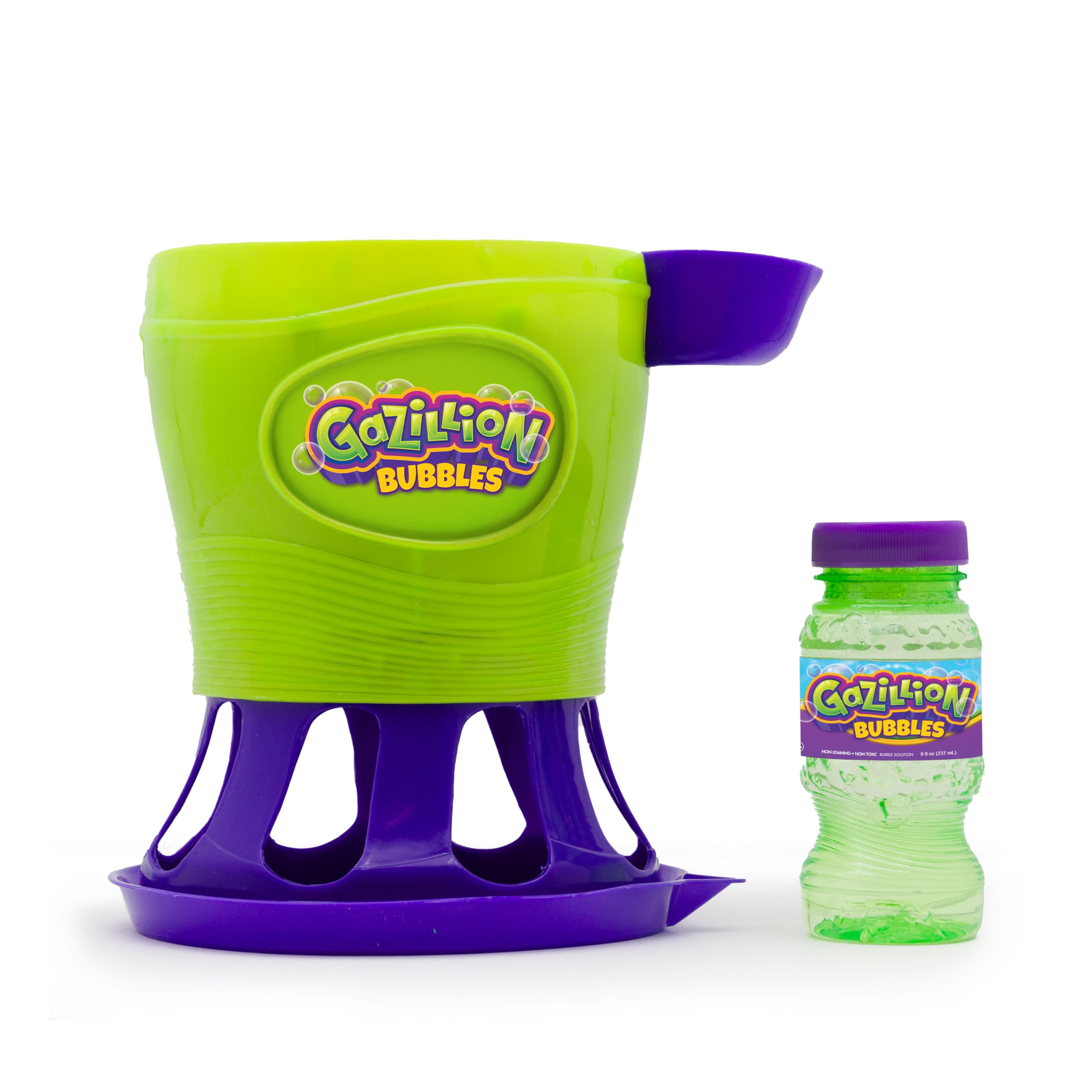 Gazillion Tornado Bubble Machine for Kids - High-Speed Bubble Blower (4500 Bubbles/Min) with 4oz Non-Toxic Solution - Perfect for Outdoor Play, Birthday Parties & Backyard Fun