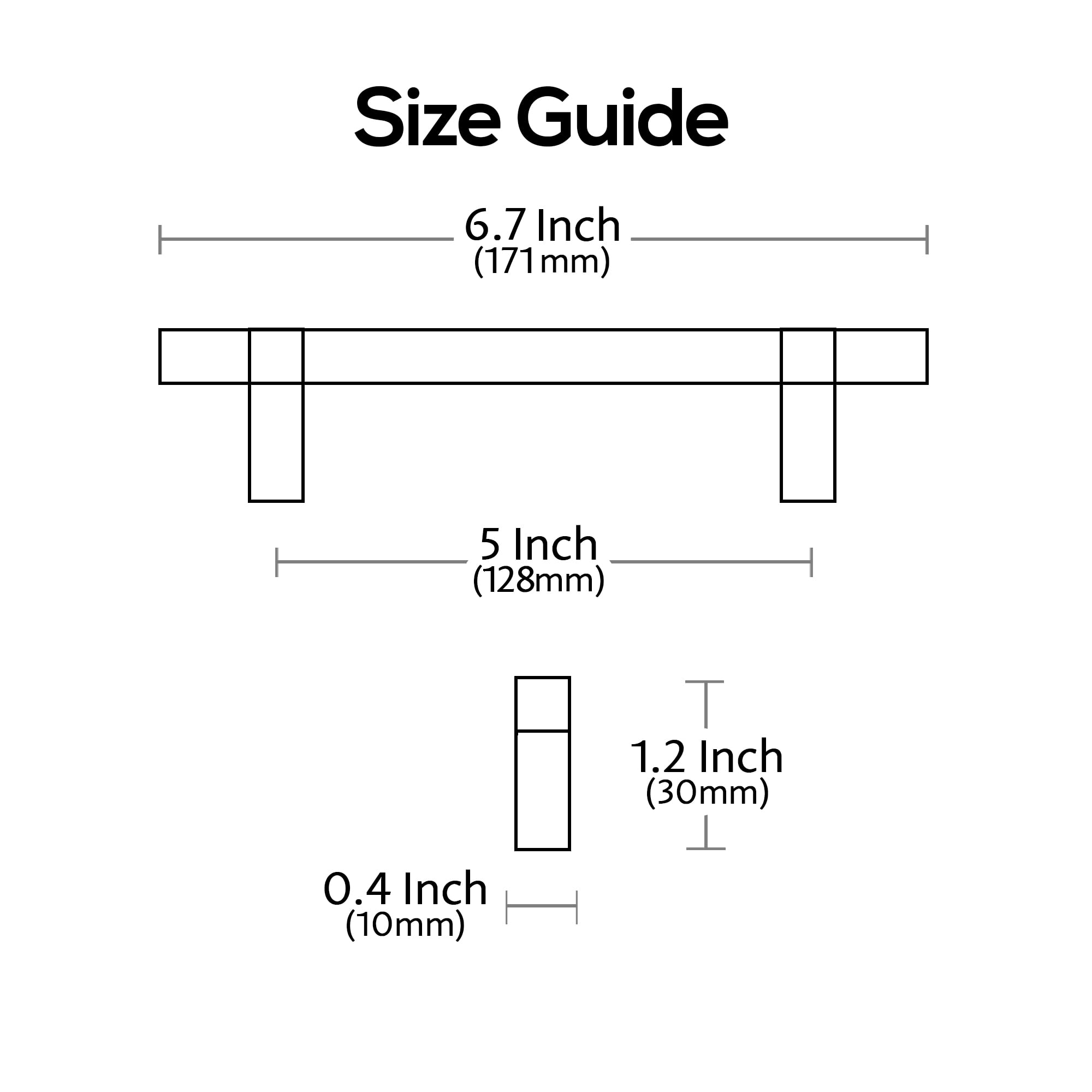 10 Pack Polished Chrome Cabinet Pulls - 5 Inch (128mm) Hole Centers - Square Kitchen Cabinet Handles for Drawers & Cabinets - Modern Hardware Upgrade for Home Kitchen & Bathroom Renovation AL3086CP
