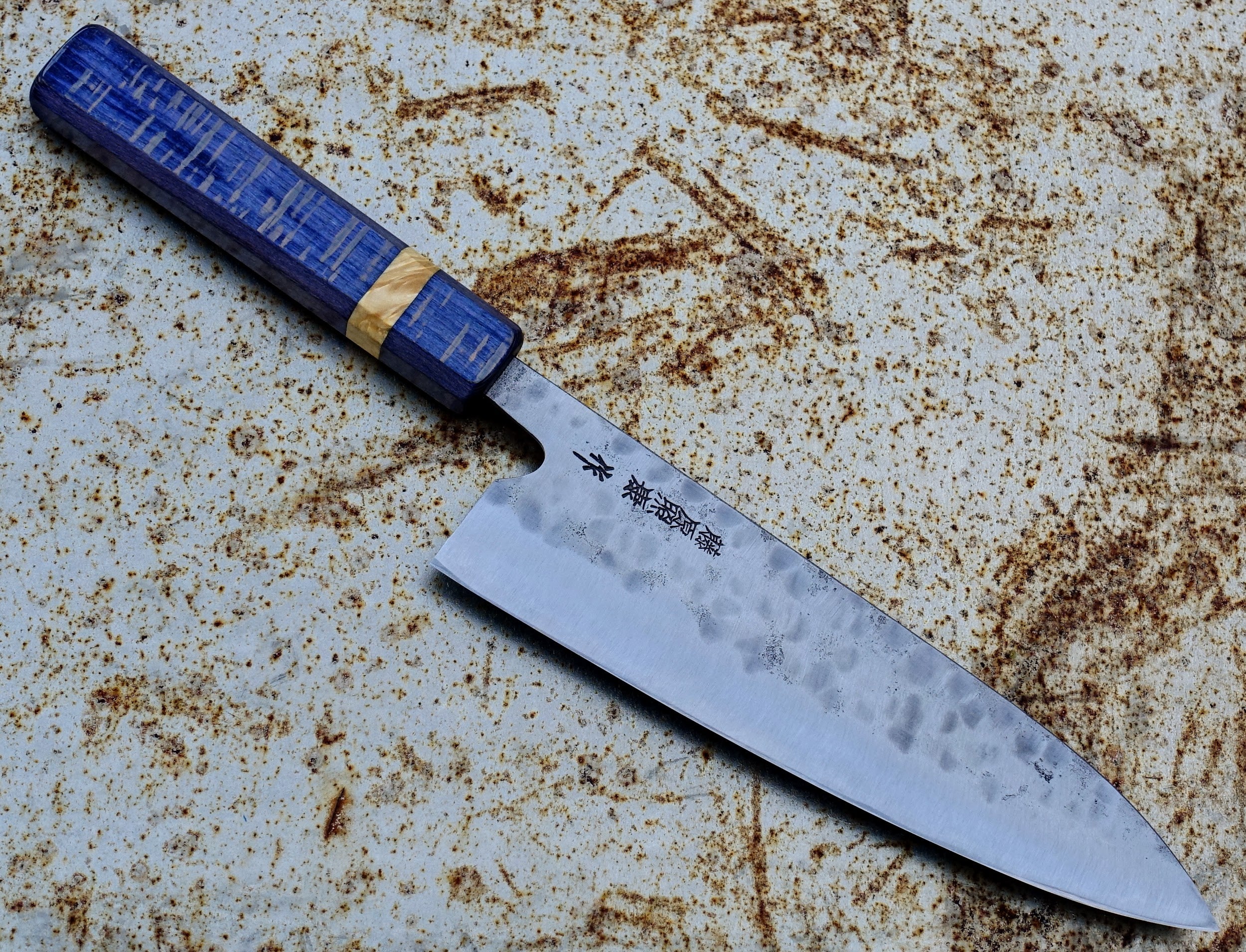 Premium Fujiwara Teruyasu 195mm Gyuto Japanese Chef Knife with Custom Handle - Perfect for Sushi, Meat Slicing & Professional Kitchen Use