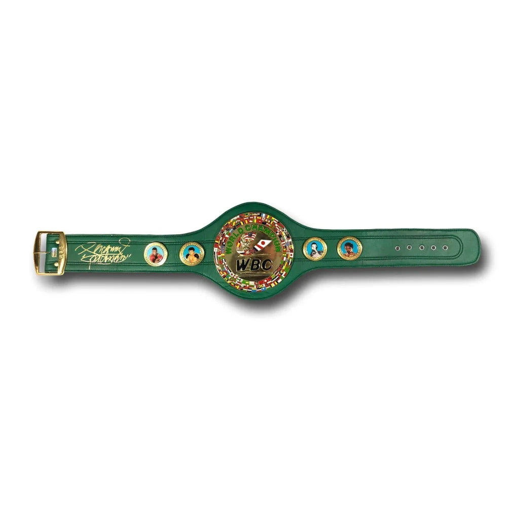 Authentic Manny Pacquiao Signed WBC Championship Boxing Belt with COA - Collectible Sports Memorabilia for Boxing Fans, Man Cave Decor, and Gift for Fight Enthusiasts