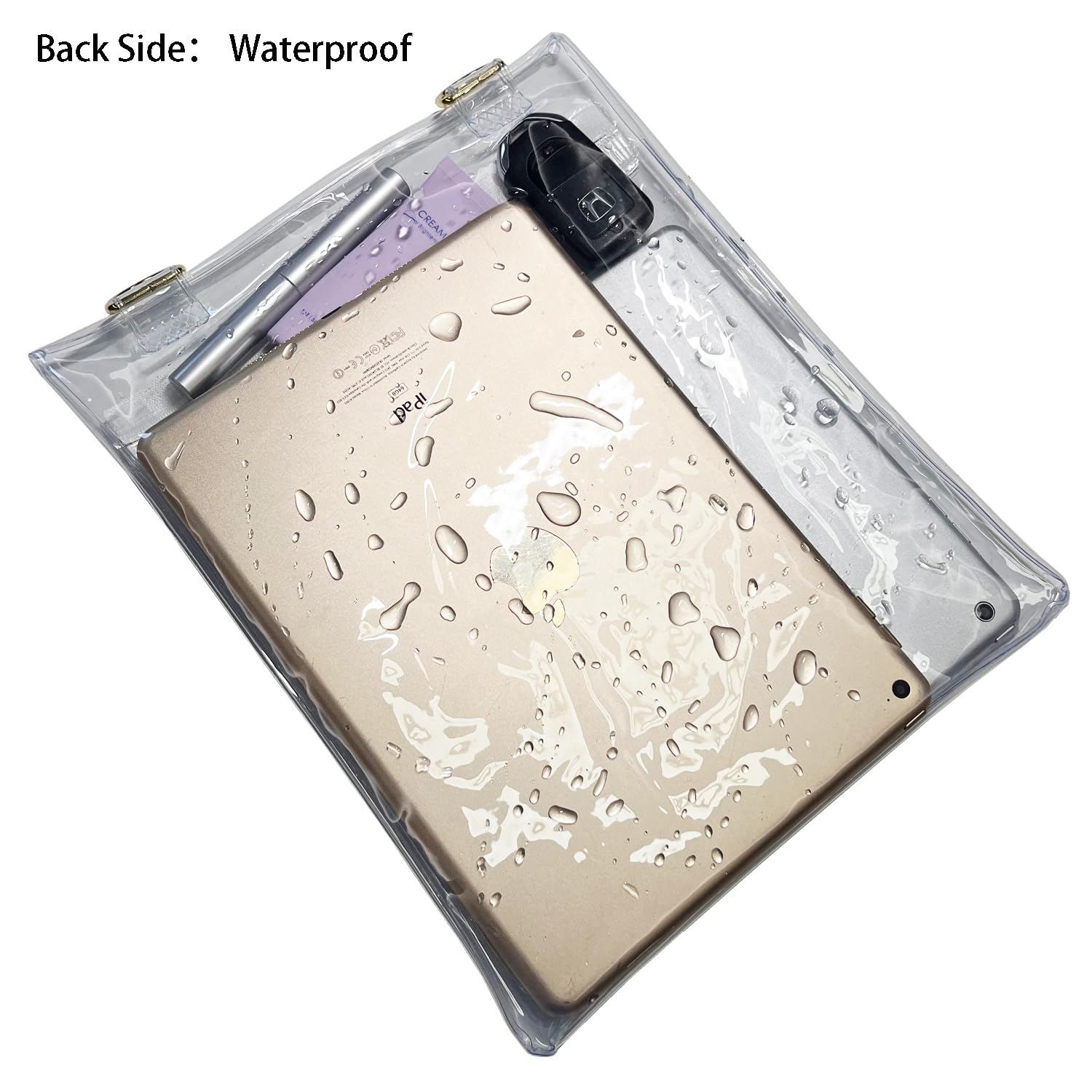 DRLOKPAK Clear Crossbody Bag - Stadium Approved Transparent Purse for Concerts, Sports Events, Gym, Graduation & School - Secure & Stylish (Black) | Perfect for Music Festivals, NFL Games & Airport Security