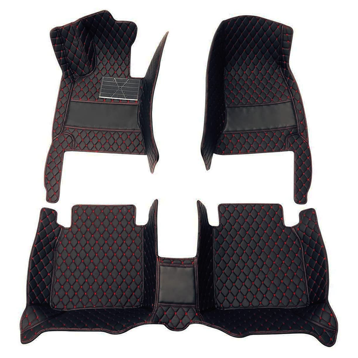 Luxury Car Floor Mats for Dodge Charger 2020 - All Weather Protection (Black/Red) - Perfect for Road Trips & Daily Commute