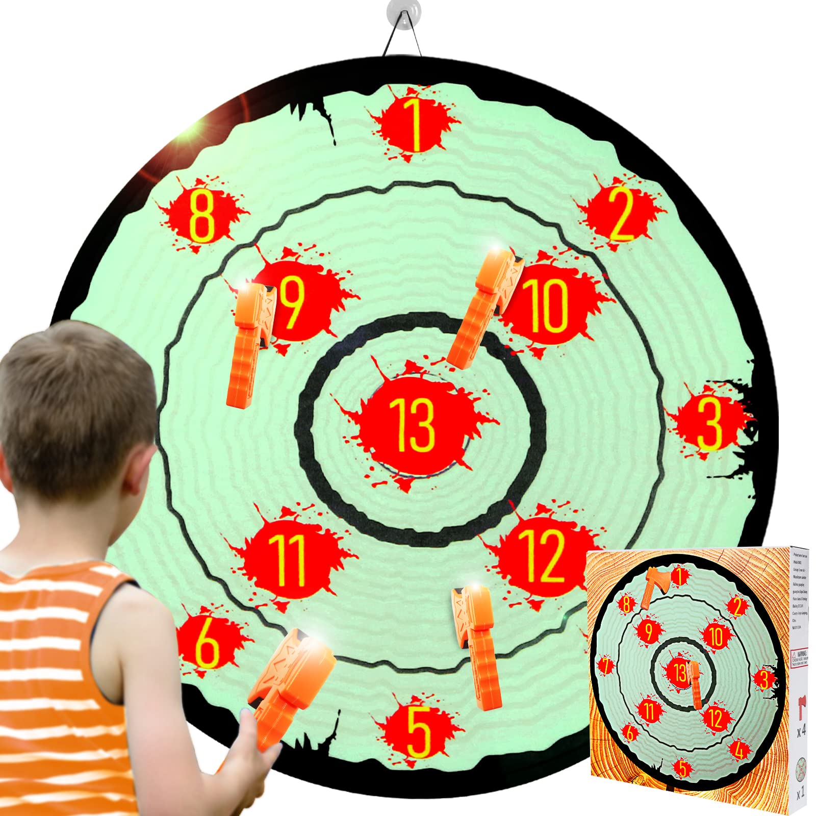 Foam Axe Throwing Game for Kids & Adults - Outdoor/Indoor Family Party Fun
