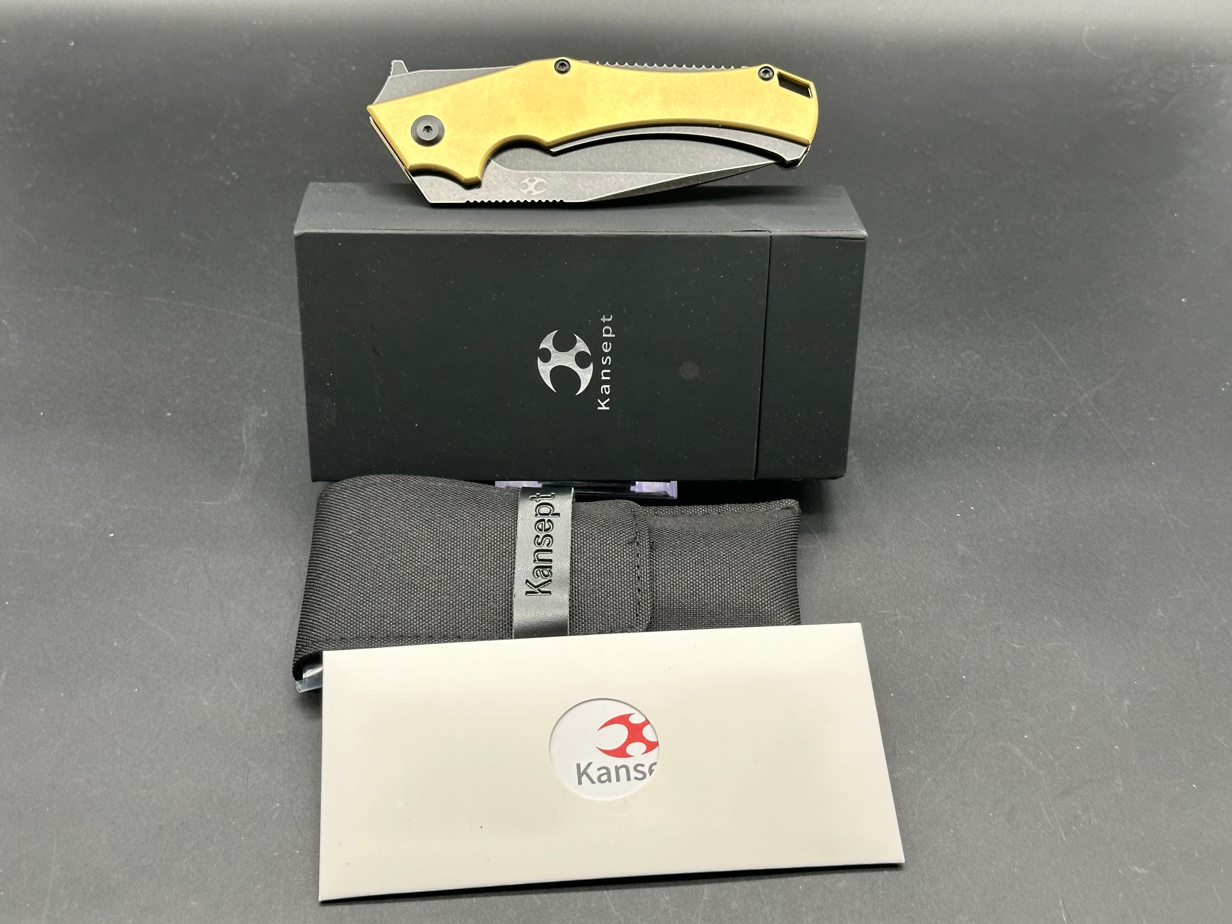 Kansept Willumsen Hellx Brass Folding Knife - 3.62