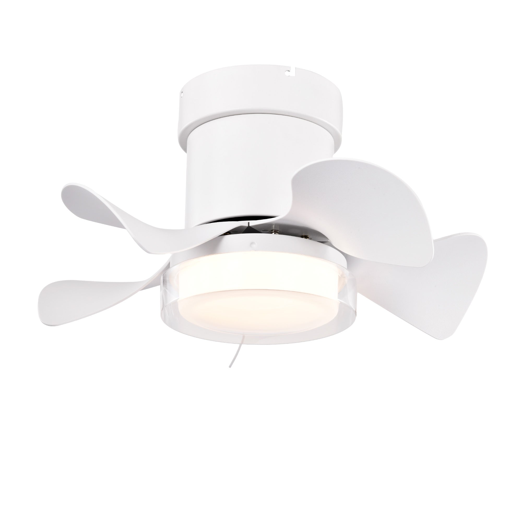 21 Inch DC Motor Ceiling Fan with Remote Control - 3 Color Temperature LED Light, Ultra Quiet & Powerful - Perfect for Kitchen, Bedroom, Dining Room, Bathroom & Patio (Matte White) - Ideal for Small Spaces & Energy Efficient Cooling