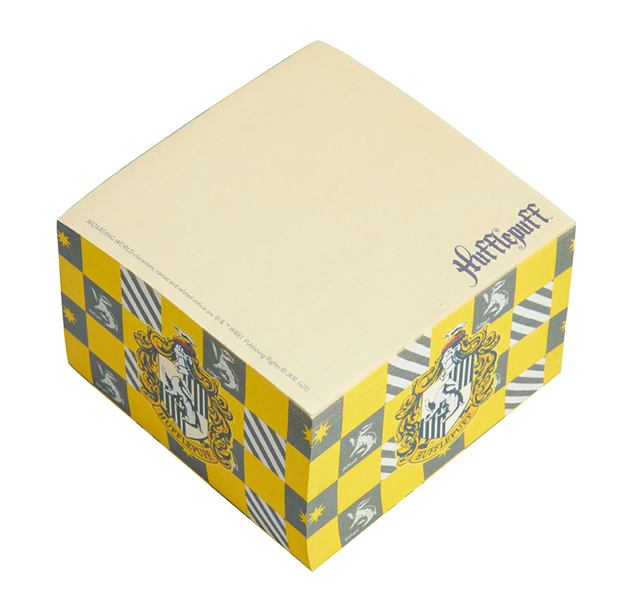 Harry Potter Hufflepuff Memo Cube - 3x3 Inch Sticky Note Pad for Office, School & Home Organization - Perfect Gift for Fans & Collectors