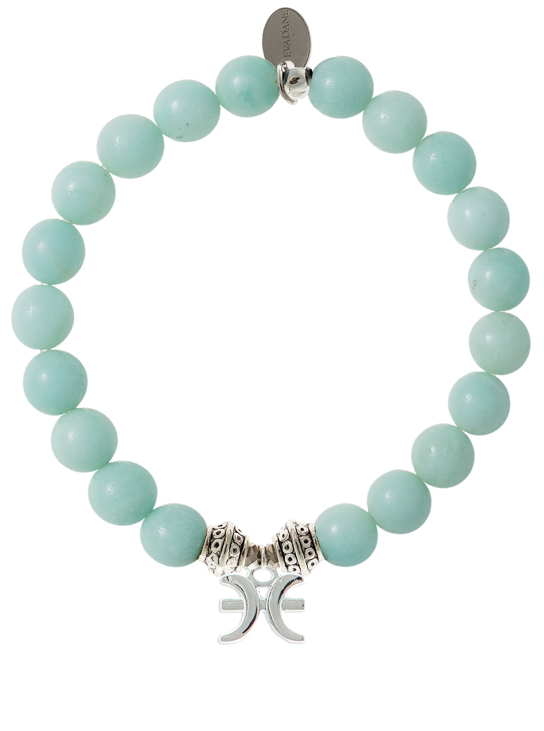 Natural Amazonite Gemstone Tibetan Bead Pisces Charm Stretch Bracelet for Women - Healing Crystal Energy Jewelry for Meditation, Yoga & Spiritual Protection