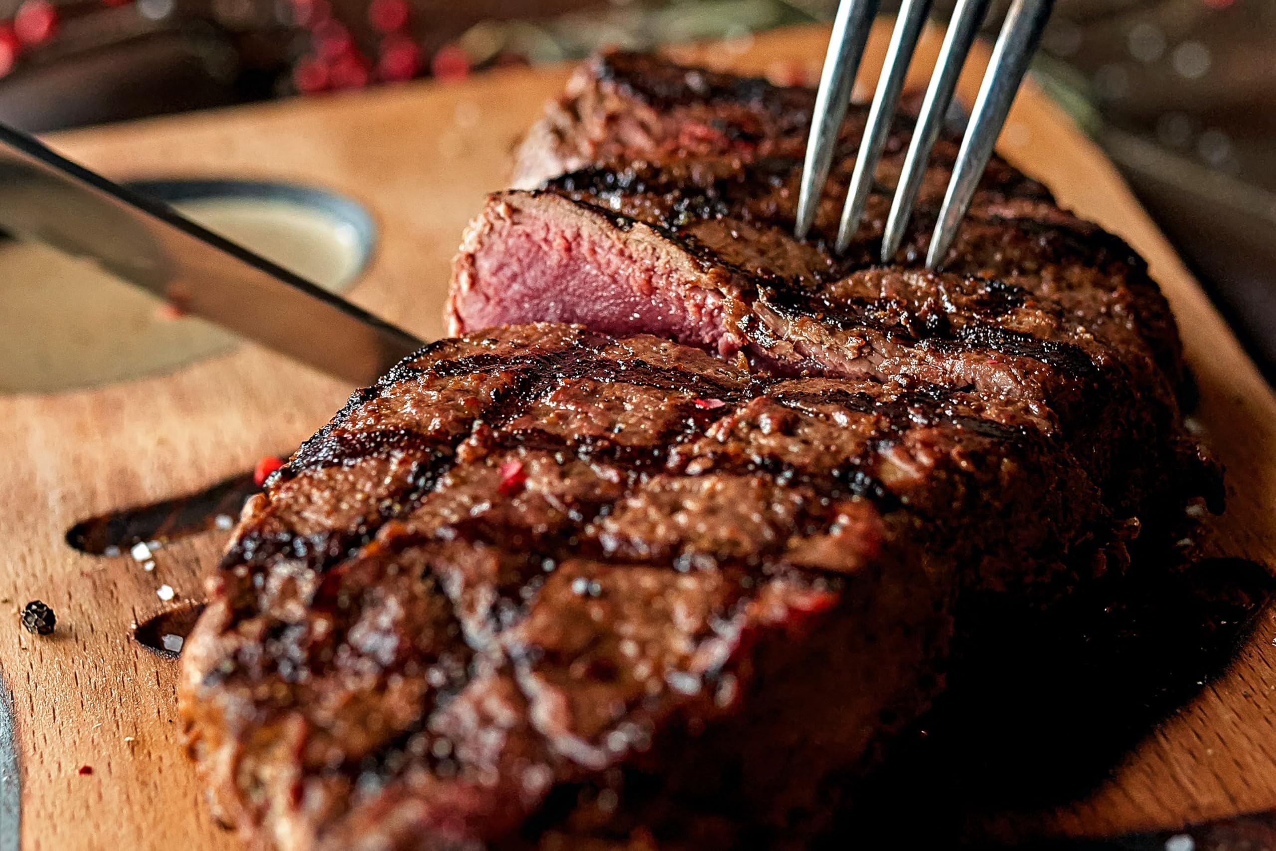 USDA Prime New York Strip Steak - Hand-Cut, Trimmed, 16 oz (2 Steaks) - Premium Frozen Beef for Grilling, BBQ & Fine Dining