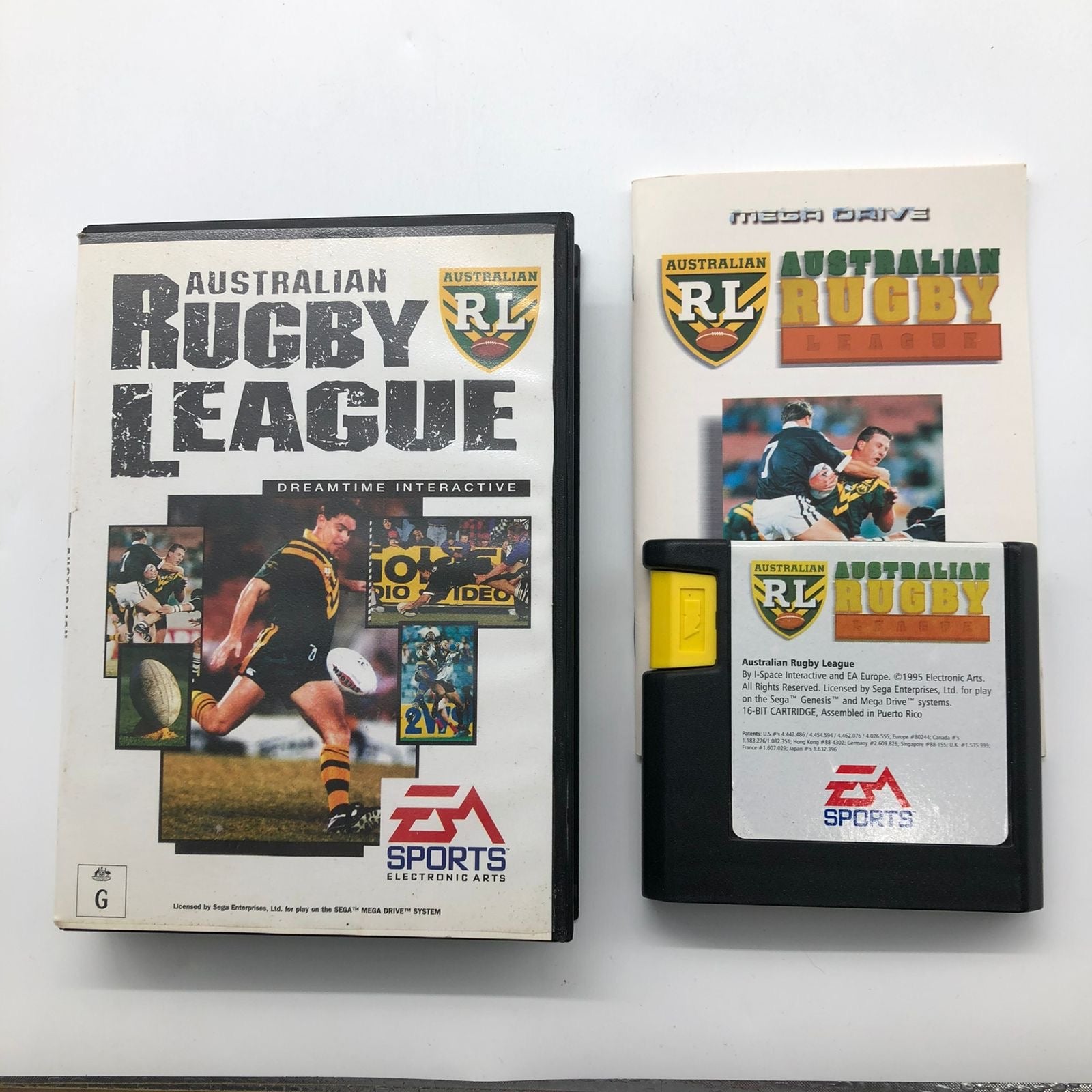 Australian Rugby League Sega Mega Drive Game with Manual - PAL Version | Retro Gaming Collectible for Classic Console Enthusiasts | Perfect for Nostalgic Gaming Nights and Vintage Sports Fans