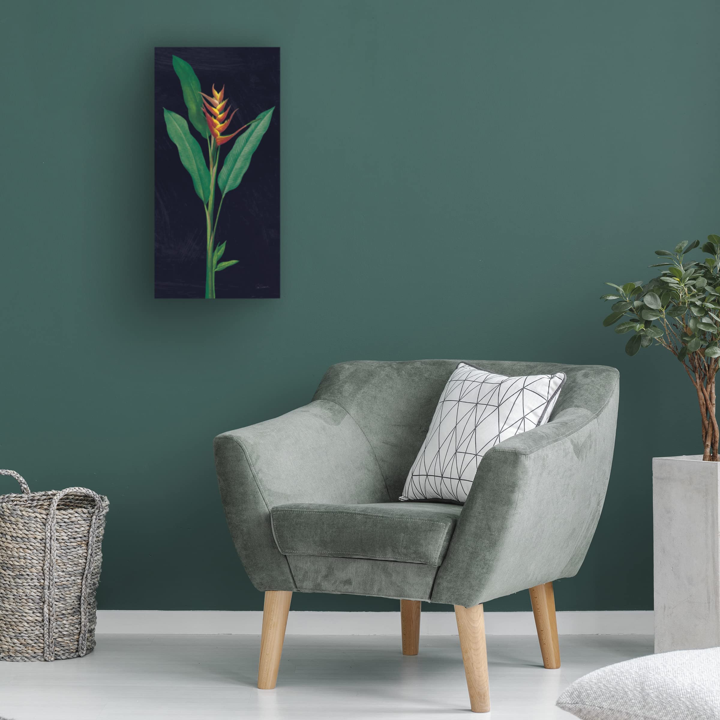 Dramatic Tropical IV Canvas Wall Art by Sue Schlabach - Vibrant Beach & Palm Tree Painting for Living Room, Bedroom & Office Decor