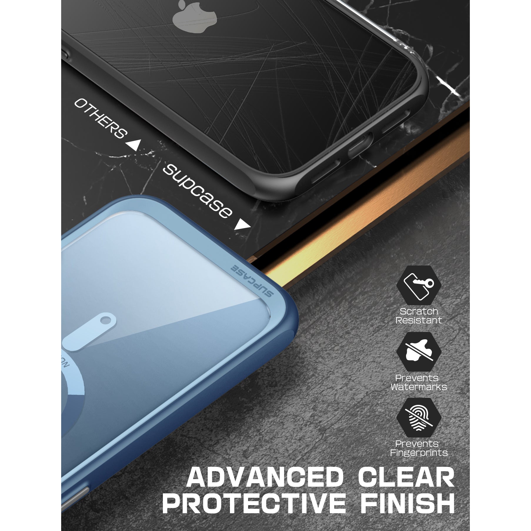 iPhone 13 Pro Max Case 6.7 Inch - Unicorn Beetle MAG Slim Clear Protective Cover with MagSafe Compatible in Blue | Perfect for Everyday Use, Work & Travel Protection