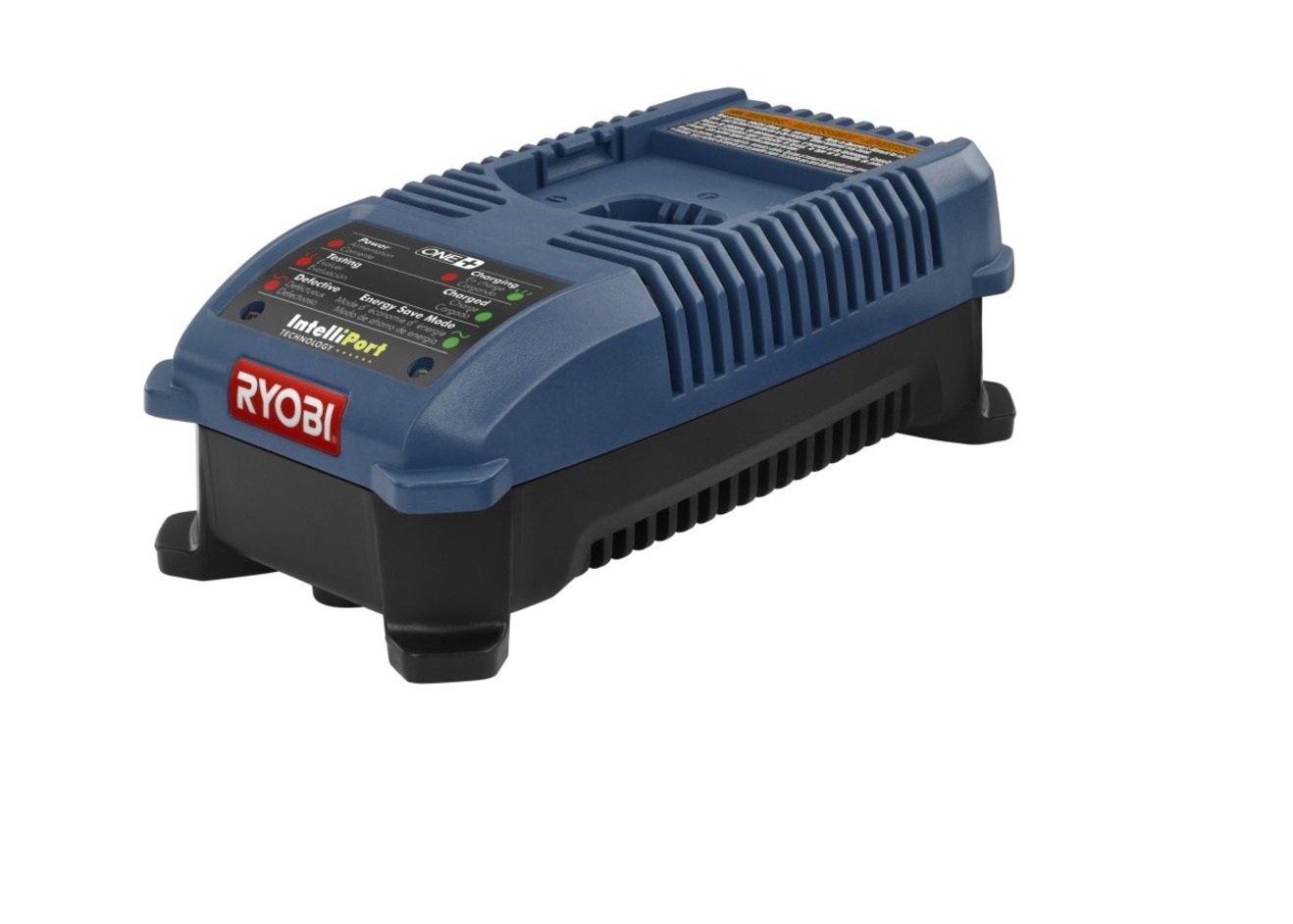 Ryobi P118 Lithium Ion Dual Chemistry Battery Charger for One+ 18V Batteries (Battery Not Included) - Fast Charging for Power Tools, Drills & Outdoor Equipment