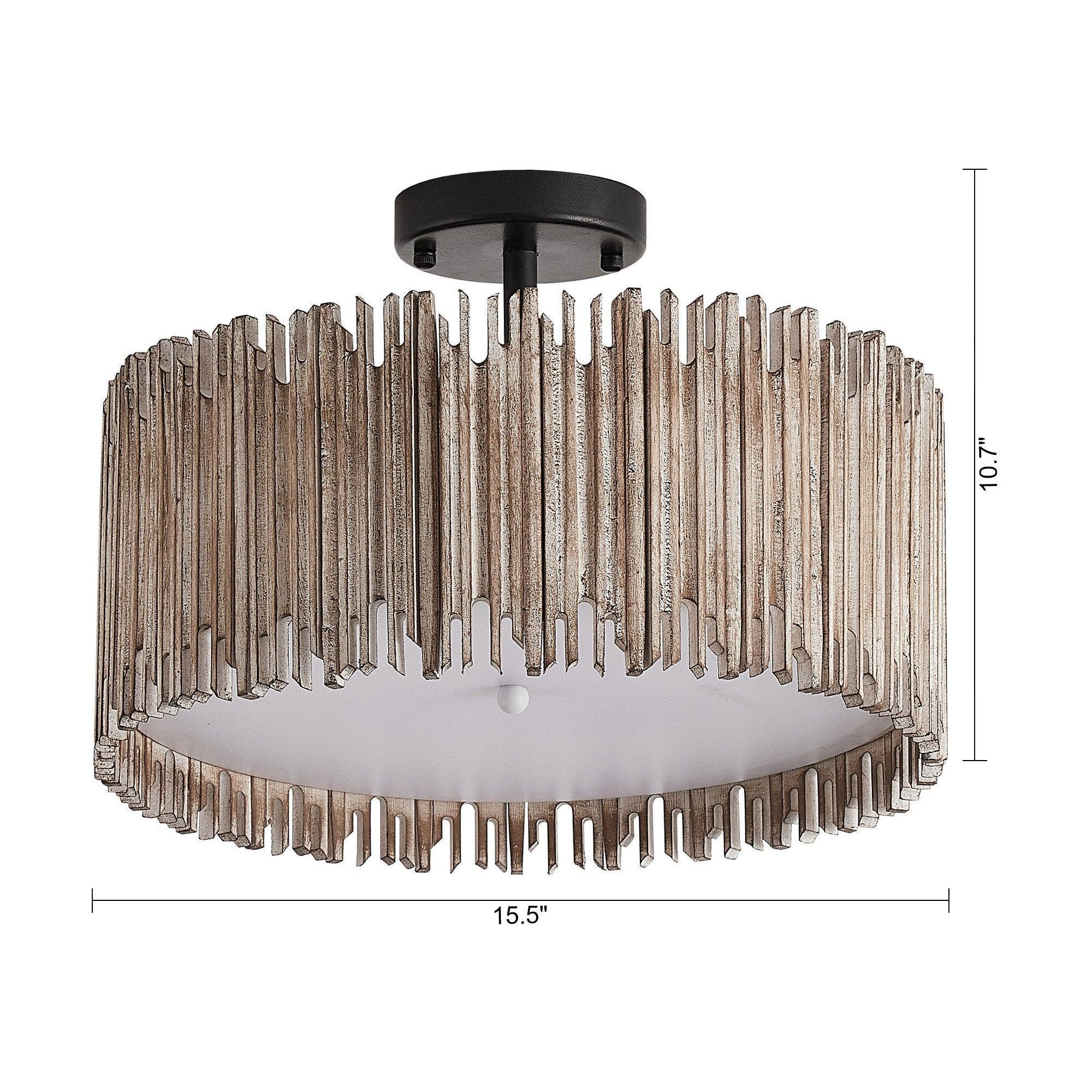 3-Light Farmhouse LED Ceiling Light Fixture - Modern Rustic Chandelier for Kitchen, Dining Room & Bedroom Lighting