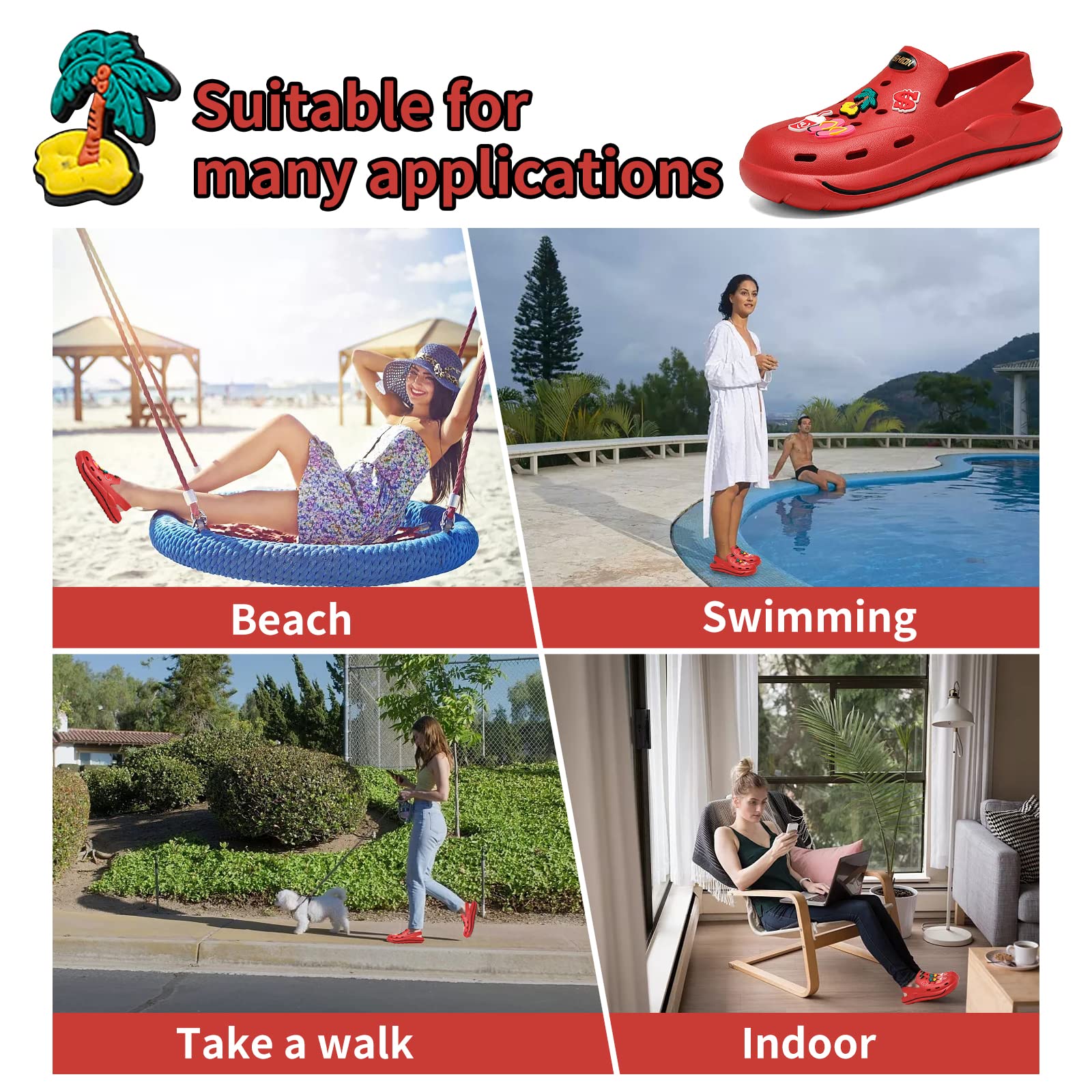 **Breathable Unisex Garden Clogs - Comfortable Slip-On Beach Sandals for Women & Men | Perfect for Summer, Gardening & Outdoor Activities**