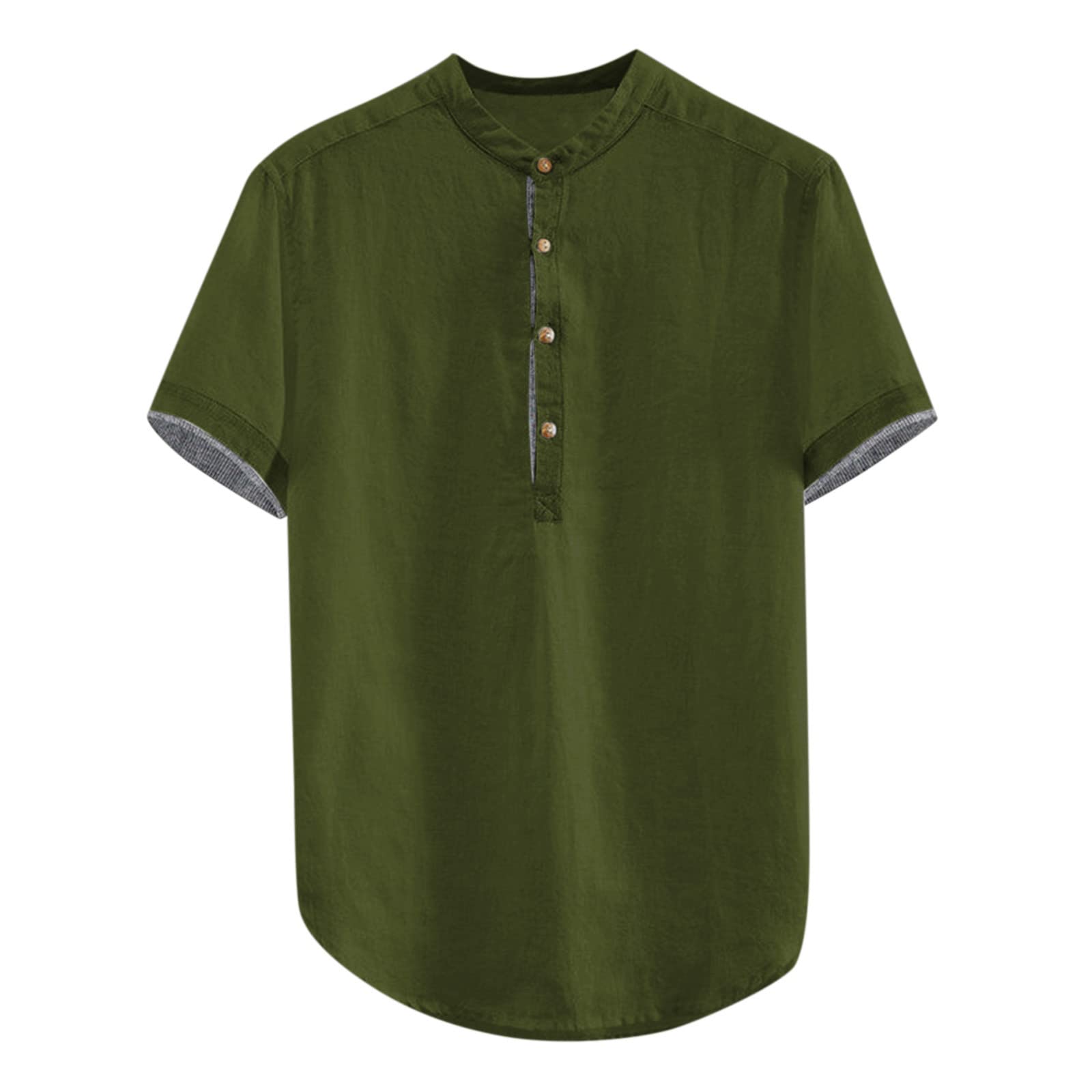 MOKINGTOP Men's Casual Cotton Polo & Henley T-Shirts - Short & Long Sleeve Button Front Shirts for Everyday Wear, Work & Outdoor Activities