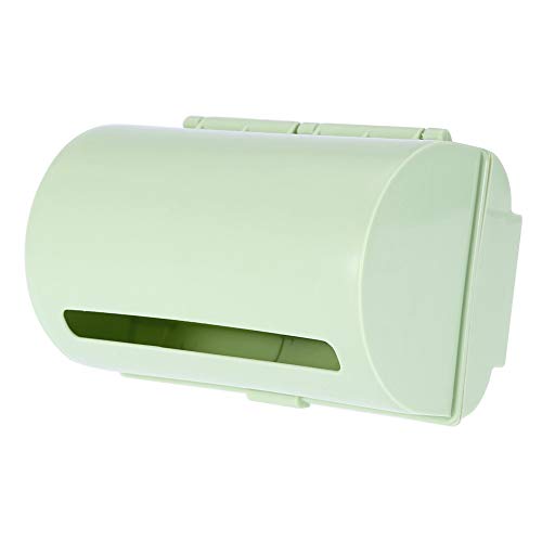 YOUTHINK Wall Mount Trash Bag Storage Box - 3 Colors, Adhesive Back, Plastic Organizer Rack for Yard, Garden, Fence & Indoor Use (Green) - Perfect for Kitchen, Bathroom, Garage & Outdoor Spaces
