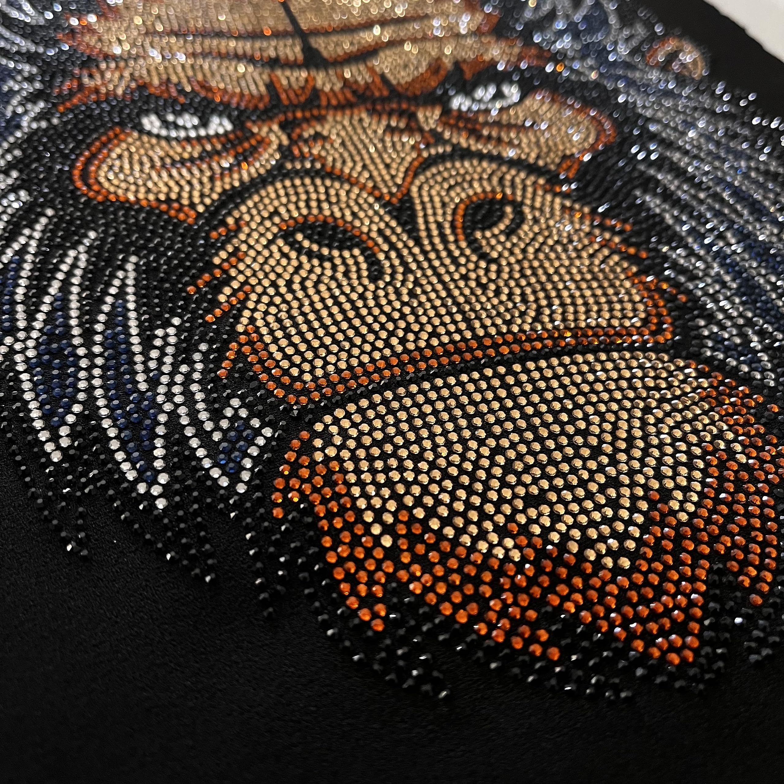 Gorilla Rhinestone Heat Transfer Vinyl - Black, Brown, Silver Crystal Design for T-Shirts & Apparel | DIY Iron-On Motif for Custom Clothing, Hats & Bags