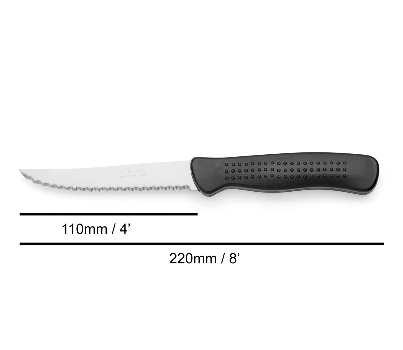 Premium Arcos 110mm Steak Knife Set - High-Quality Stainless Steel Blades for Perfectly Cut Steaks - Ideal for Fine Dining, BBQ Parties & Home Kitchens
