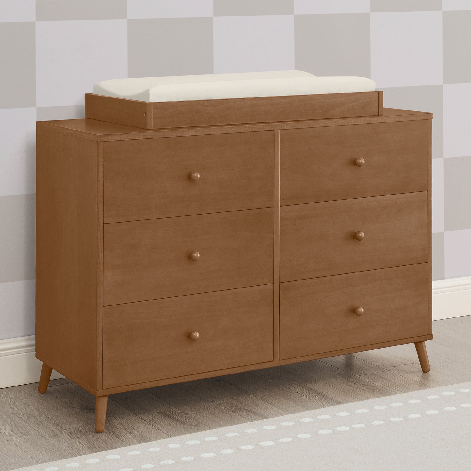 Essex 6 Drawer Dresser with Interlocking Drawers - Sturdy Bedroom Storage Furniture for Organizing Clothes & Accessories | Perfect for Master Bedroom, Guest Room & Dormitory