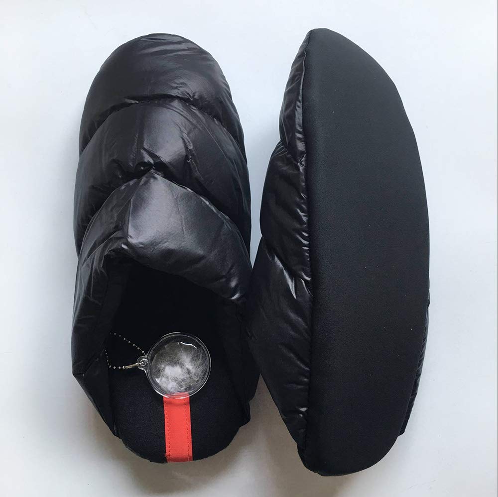 Memory Foam Down Slippers - Warm Fleece Lined Indoor/Outdoor House Shoes for Women & Men - Perfect for Winter Comfort at Home, Office or Travel