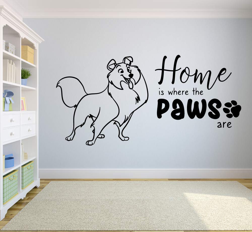 Dog Paw Print Wall Stickers - 18x20 Inch Vinyl Decal for Nursery, Kids Room & Home Decor | Animal Themed Removable Art for Bedroom, Kindergarten & Playroom