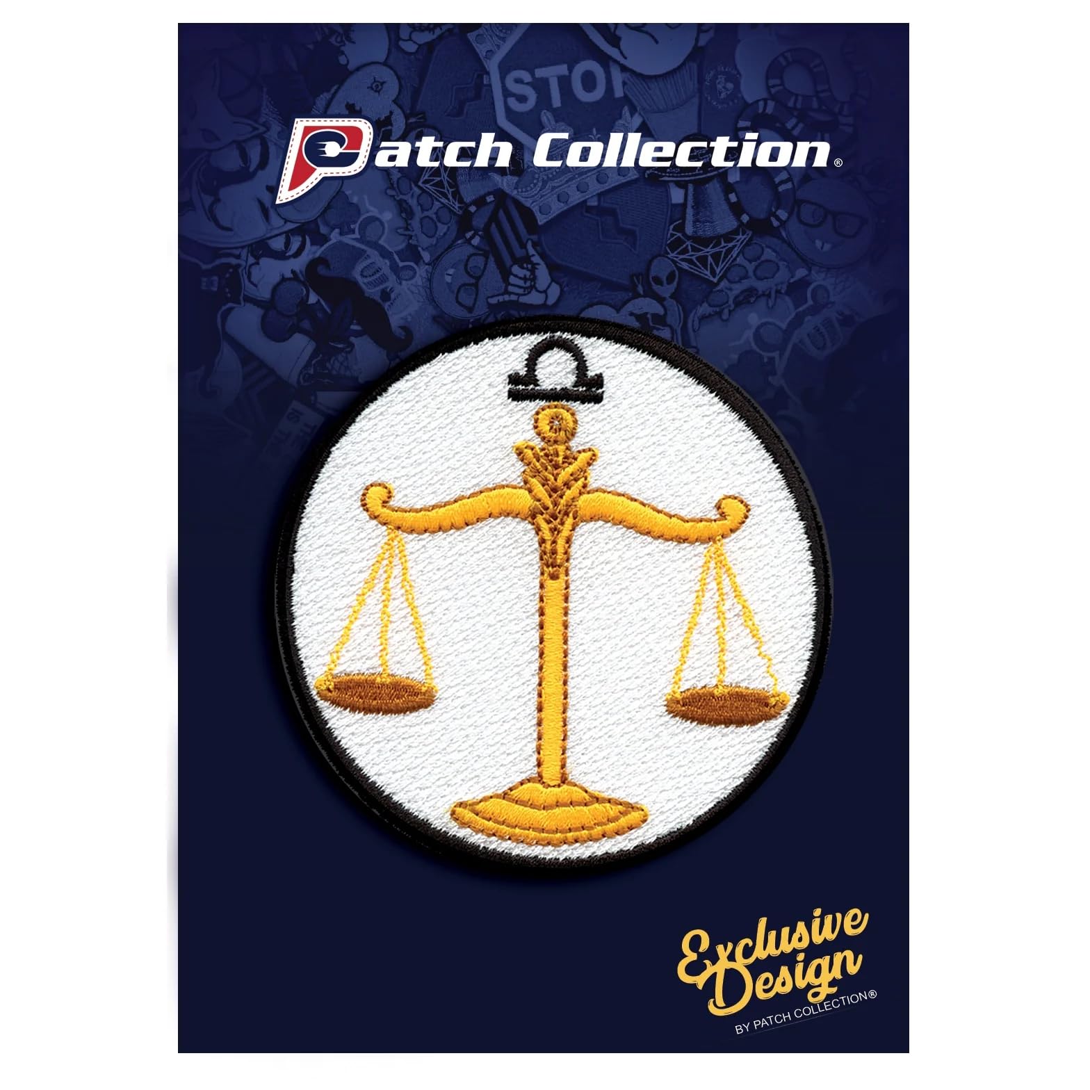 Libra Zodiac Sign Iron On Patch - Embroidered Constellation Scale Weights for DIY Clothing & Accessories - Perfect for T-Shirts, Jackets, Bags & Costume Design