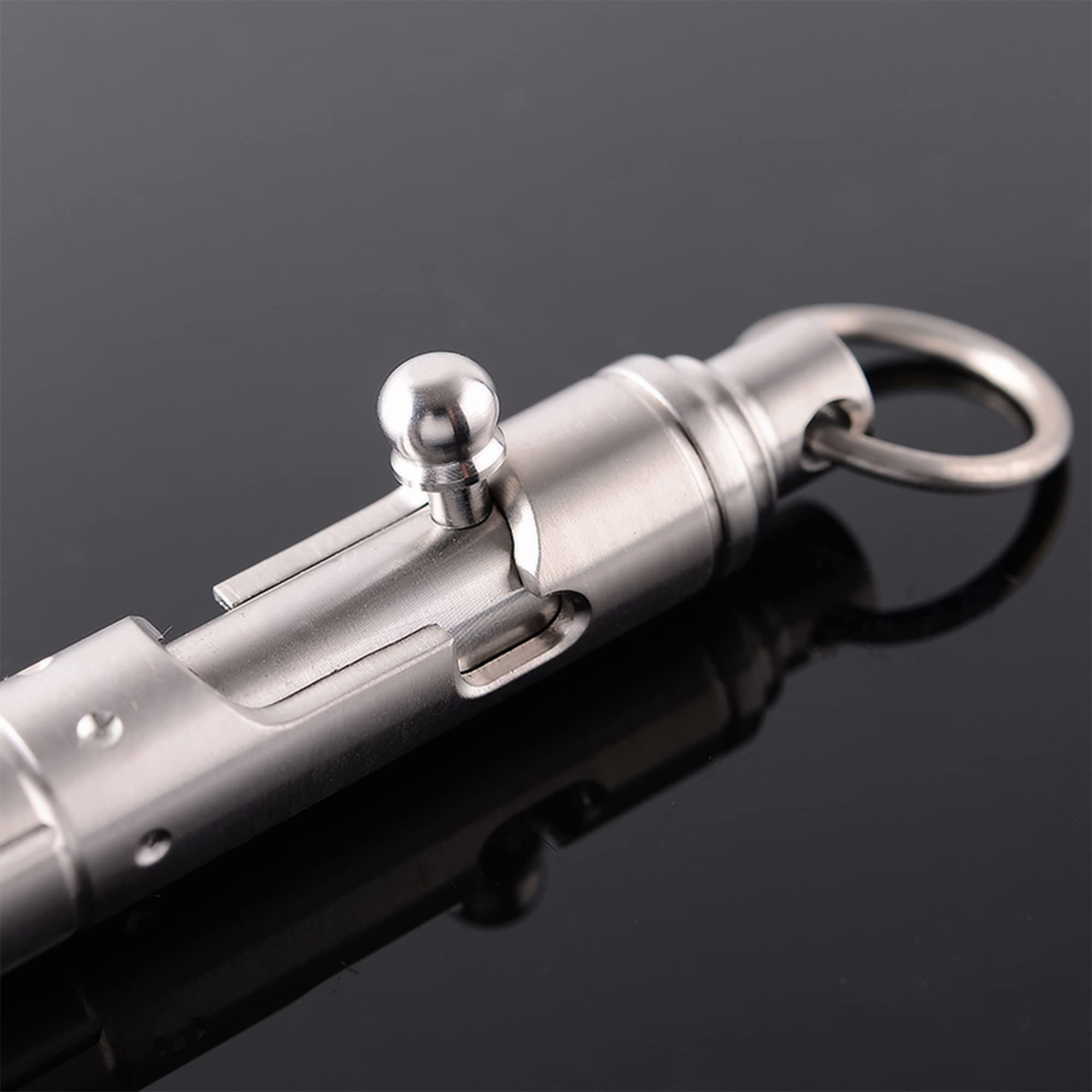 Titanium Alloy Bolt Action Tactical Pen - EDC Pocket Survival Gear, Self Defense Tool & Writing Pen (5.5 Inch) for Outdoor Adventures, Emergency Rescue & Everyday Carry