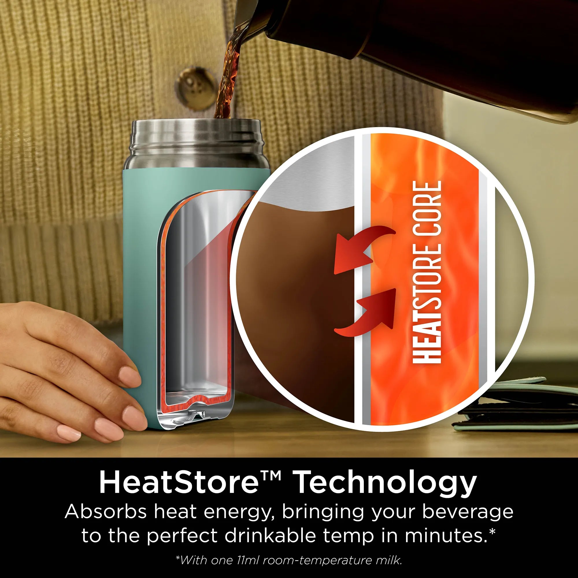 Ninja Sip Perfect 354ml Insulated Stainless Steel Water Bottle - Leak Proof, BPA Free, Keeps Drinks Hot/Cold for 24 Hours - Ideal for Gym, Hiking, Office & Travel