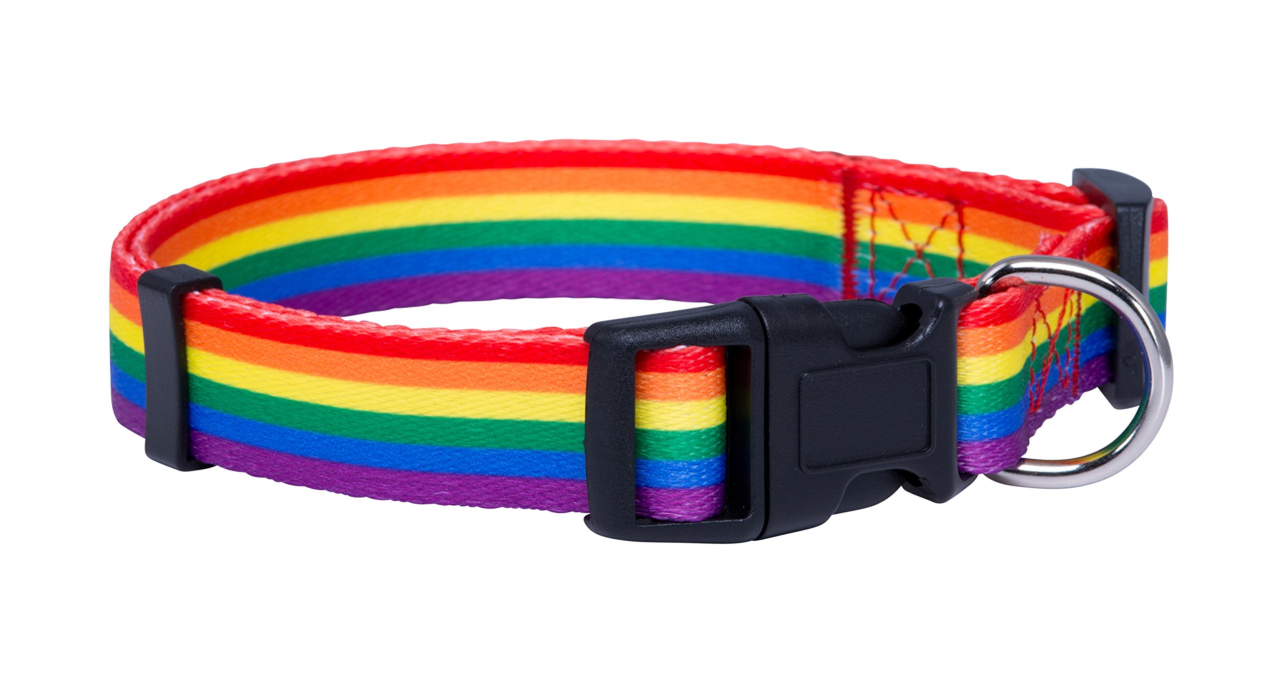 Rainbow Flag Dog Collar for Pride Parade - LGBTQ+ Equality Pet Accessory with Gay Pride Decor - Perfect for Pride Events, Pet Parades & LGBT Ally Gifts (Large Size)