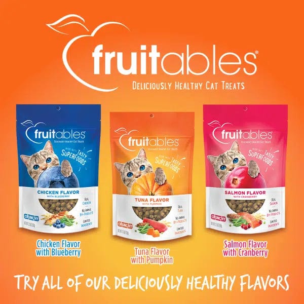 Fruitables Tuna Flavor with Pumpkin Cat Treats - Healthy Natural Snacks for Cats - Perfect for Training, Rewards & Indoor Playtime