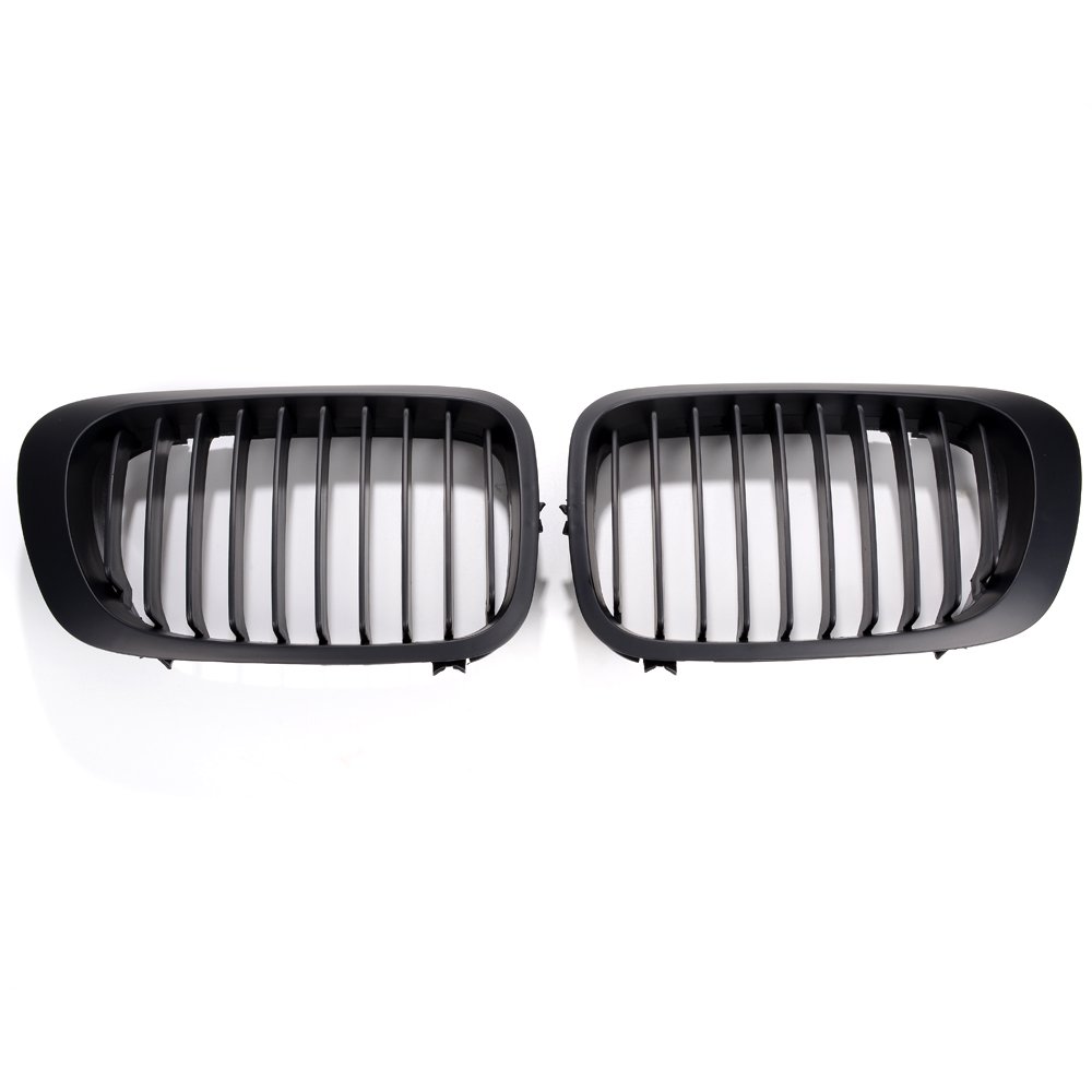 Luxury Front Hood Kidney Grill Grille for 1999-2002 BMW E46 Coupe & Cabriolet (Pre-Facelift) - Matte Black | Snap-On Design | Perfect for Car Upgrades & Customization