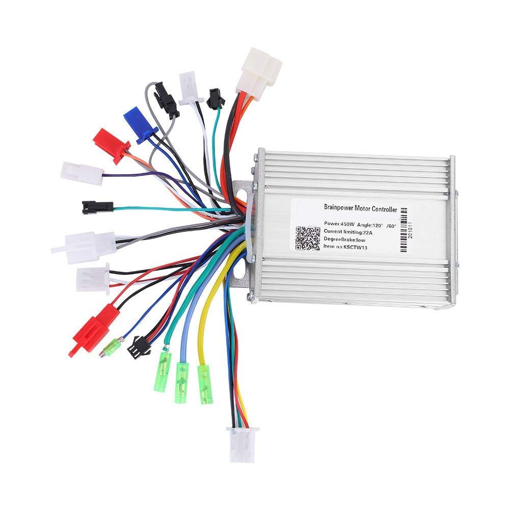450W Brushless Motor Controller for E-Bike - High Performance Aluminum Alloy Electric Bike Speed Controller - Perfect for Commuting, Mountain Biking & DIY E-Bike Projects