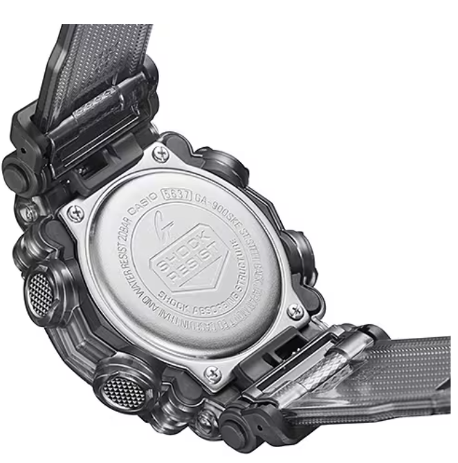 Casio G-Shock GA900SKE-8A Analog-Digital Transparent Gray Watch for Men - Durable Sports & Outdoor Military Style Timepiece